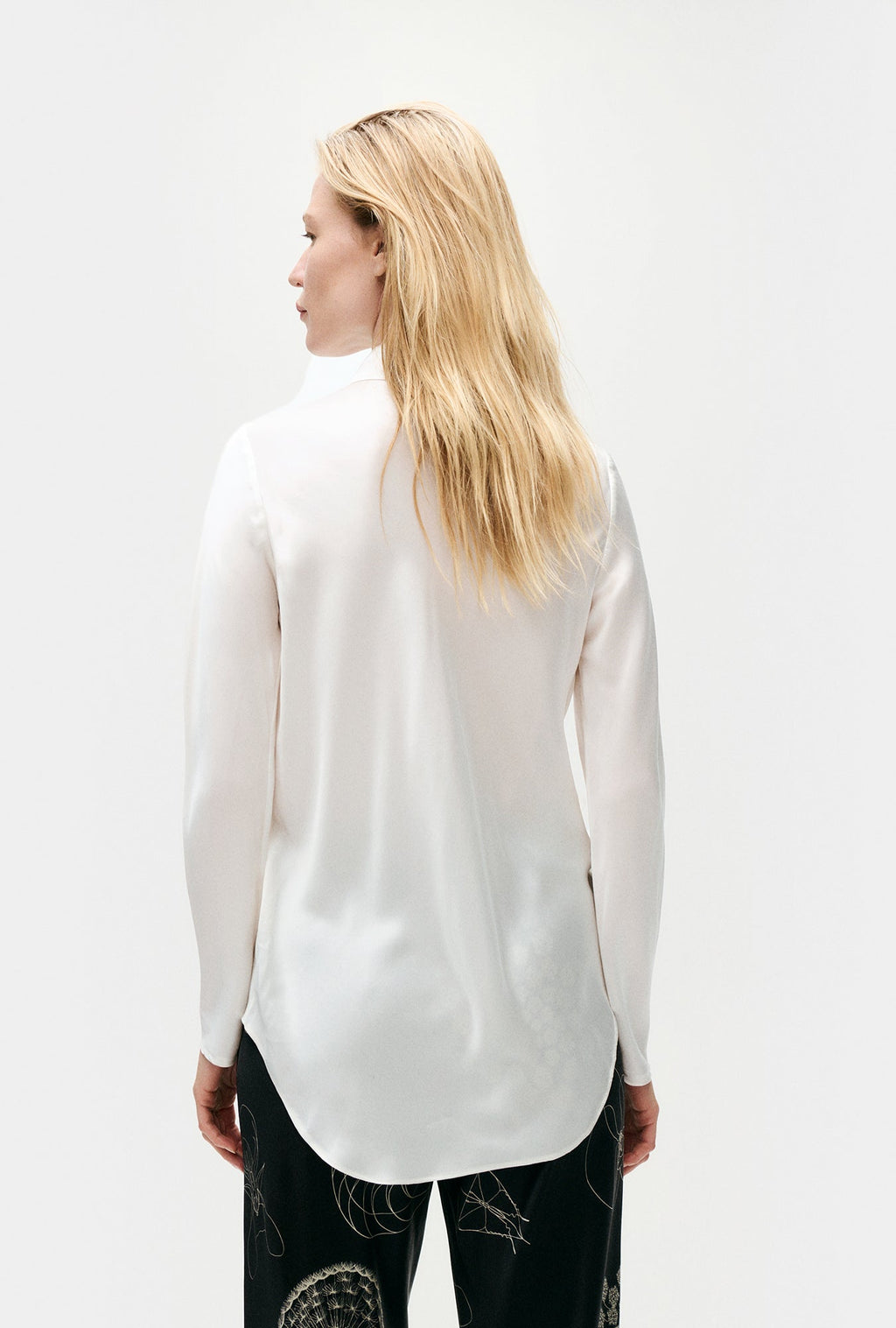Silk Laundry BIAS CUT SHIRT - WHITE