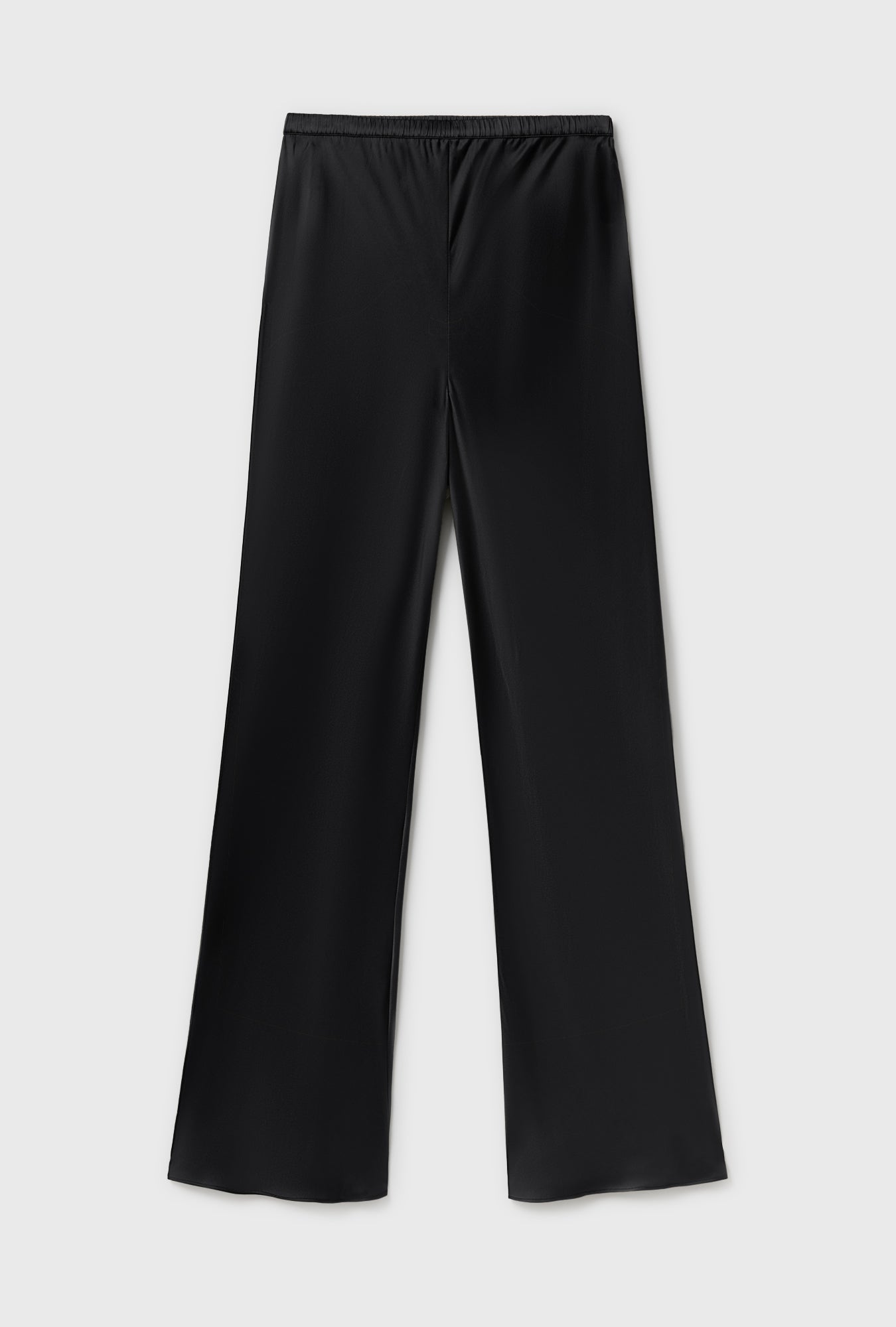 Silk Laundry Bias Cut Pants - Black