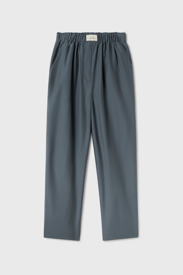 Silk Laundry Cotton Silk Paper Bag Pants - Slate