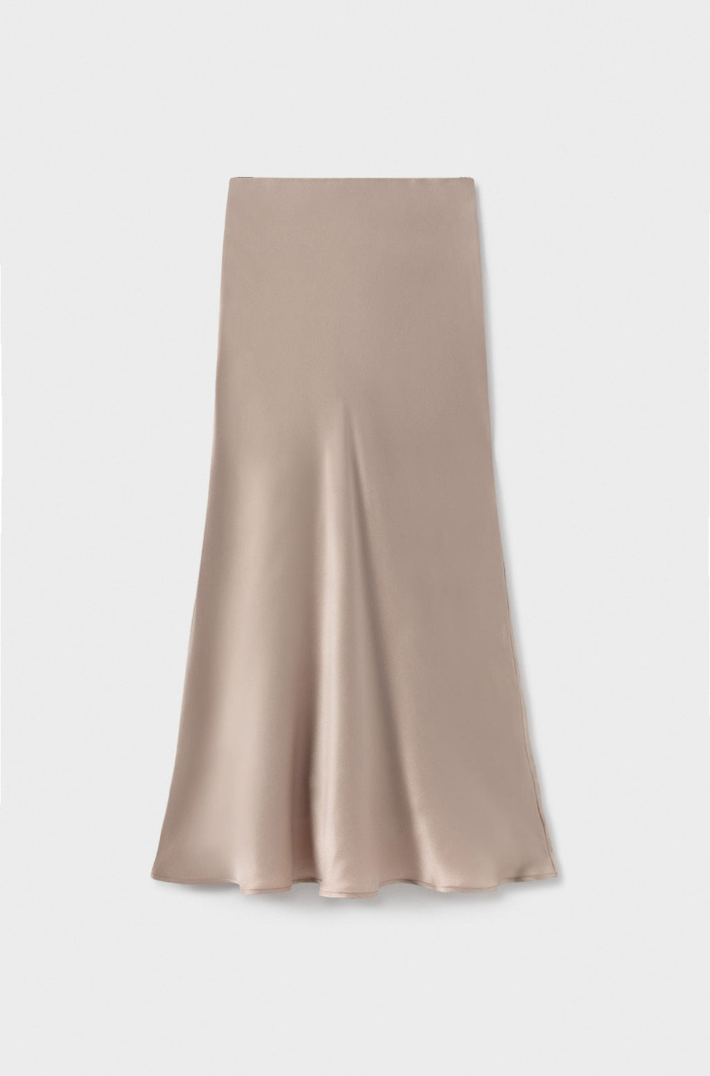 Silk Laundry LONG BIAS CUT SKIRT - HAZELNUT
