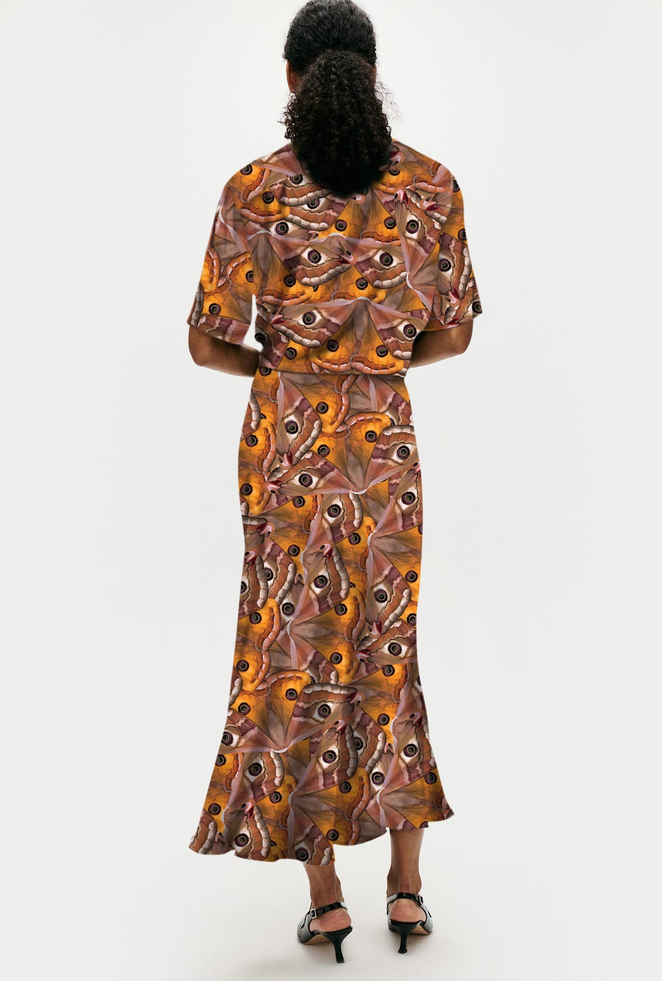 Silk Laundry Long Bias Cut Skirt - Wingspan