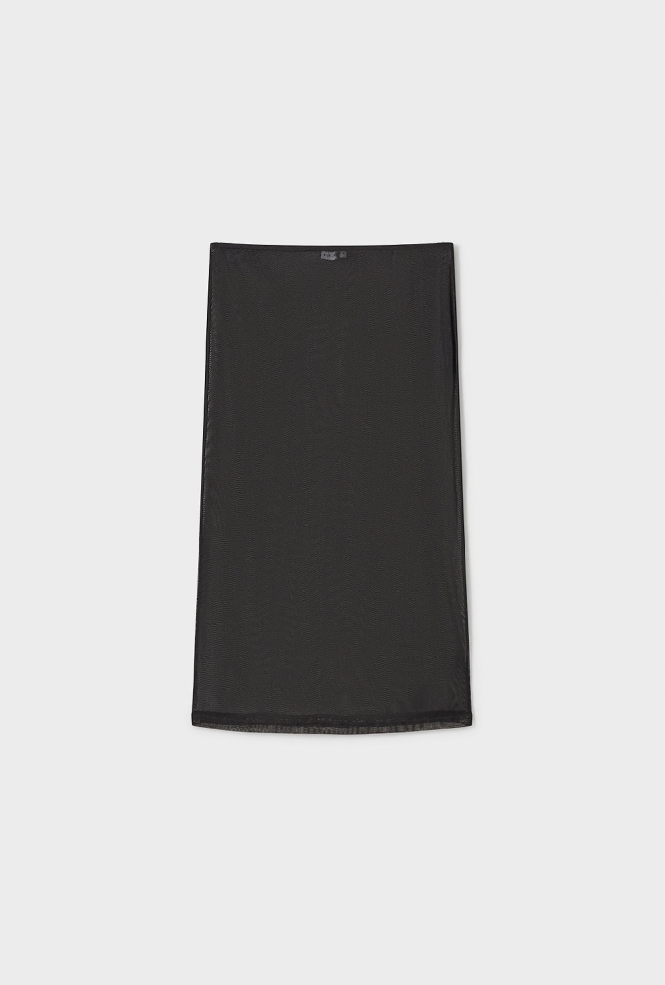 Silk Laundry Mesh Skirt - Black