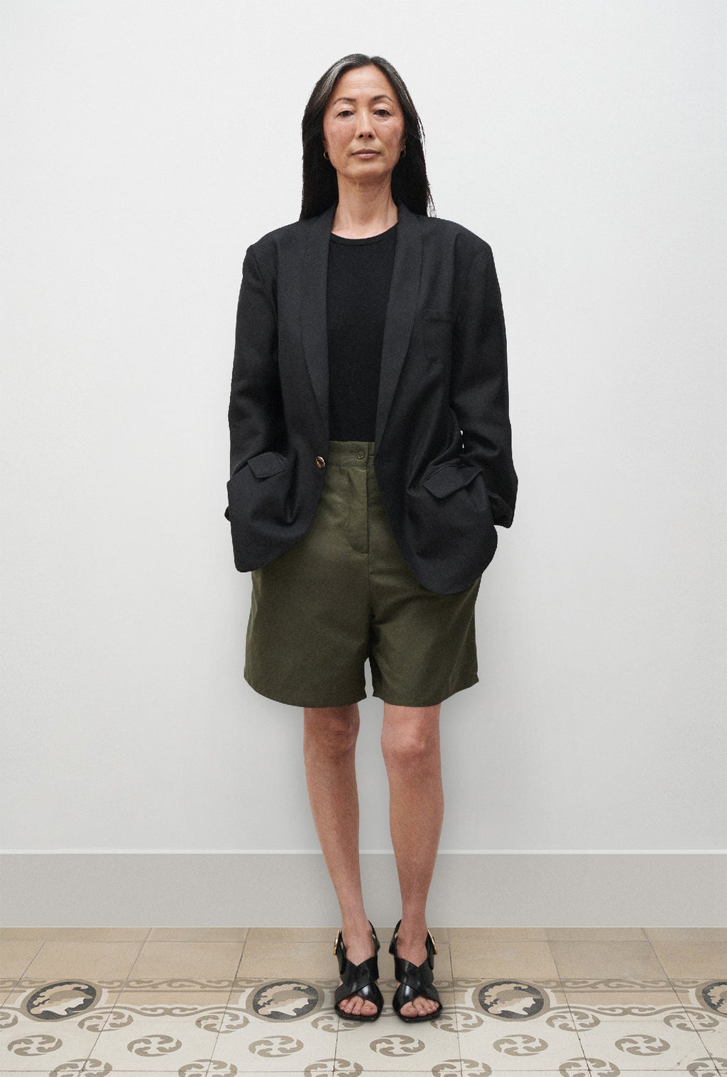 Silk Laundry TWILL MIAMI BLAZER - BLACK
