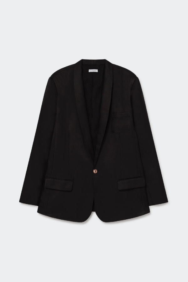 Silk Laundry TWILL MIAMI BLAZER - BLACK