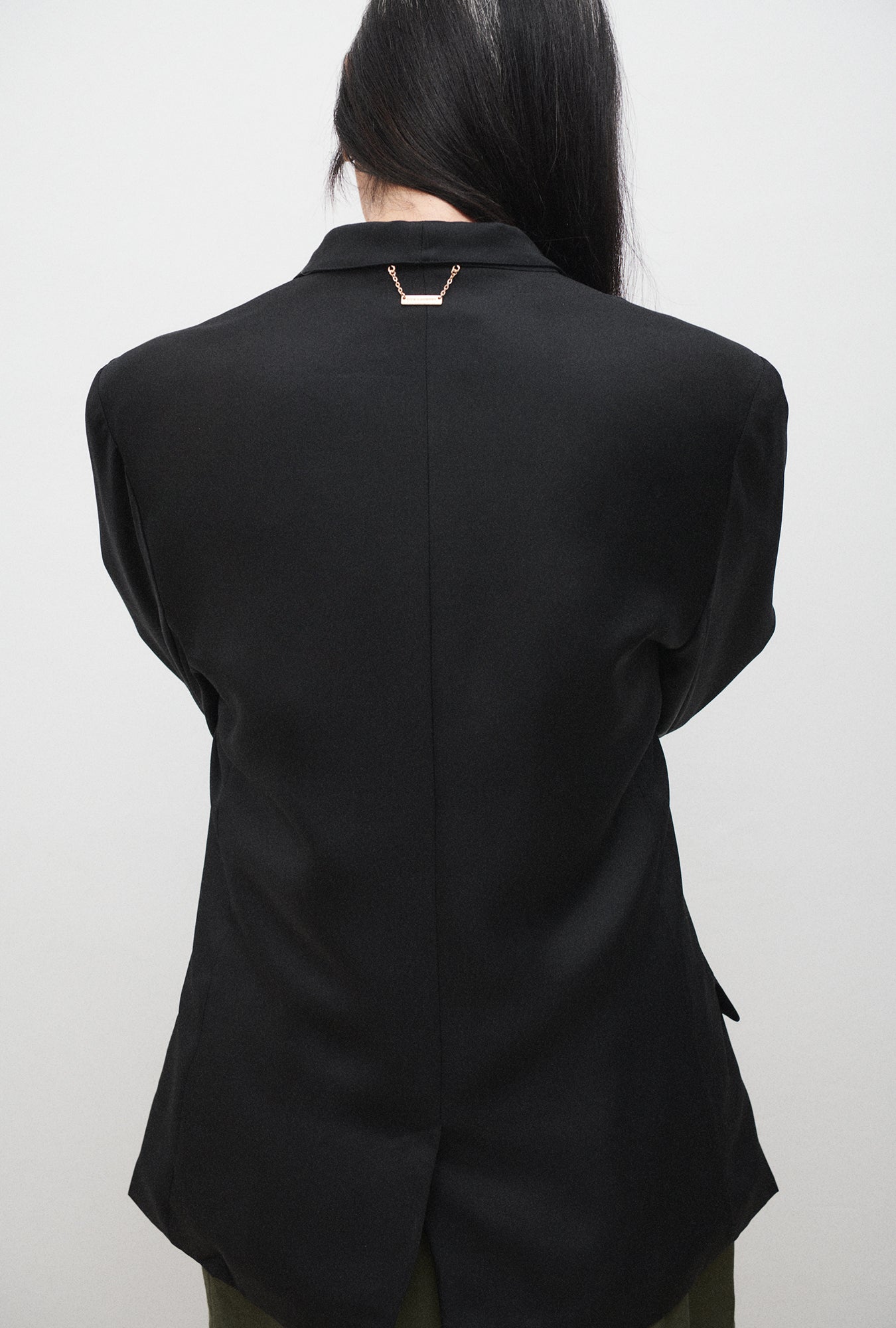 Silk Laundry TWILL MIAMI BLAZER - BLACK