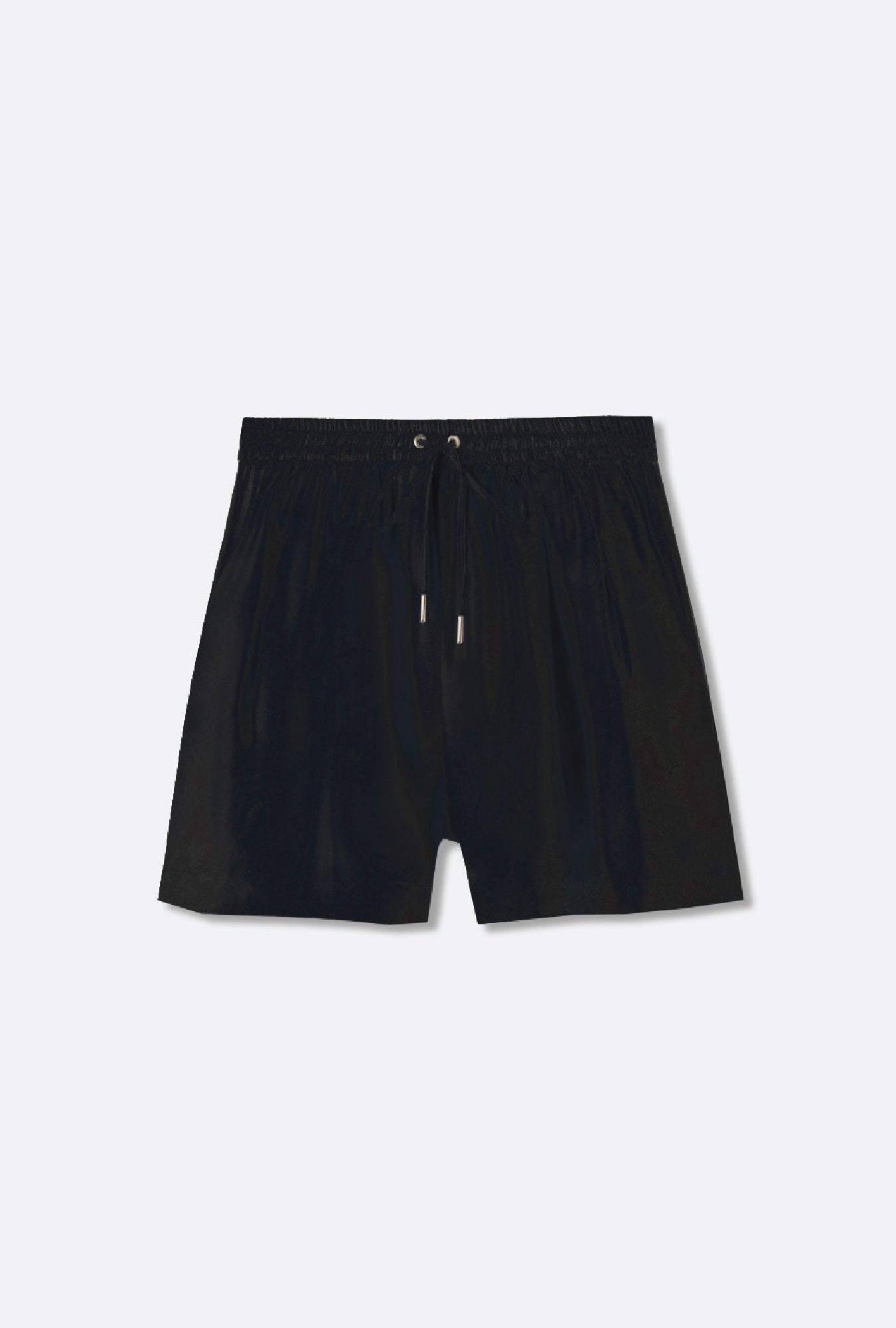 Silk Laundry TWILL SLOUCH SHORTS - BLACK