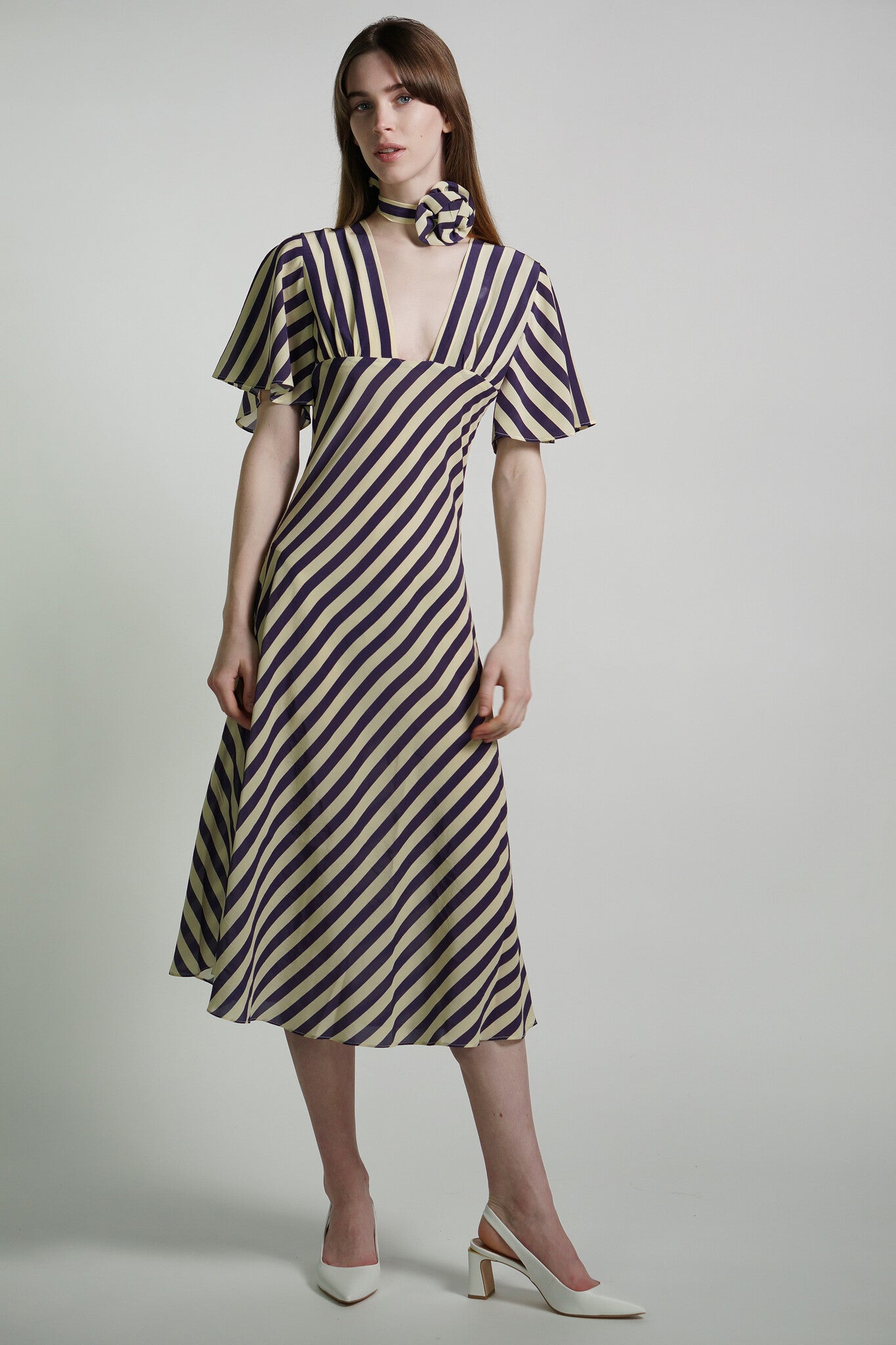 Kristinit Silk Stripe Anais Dress