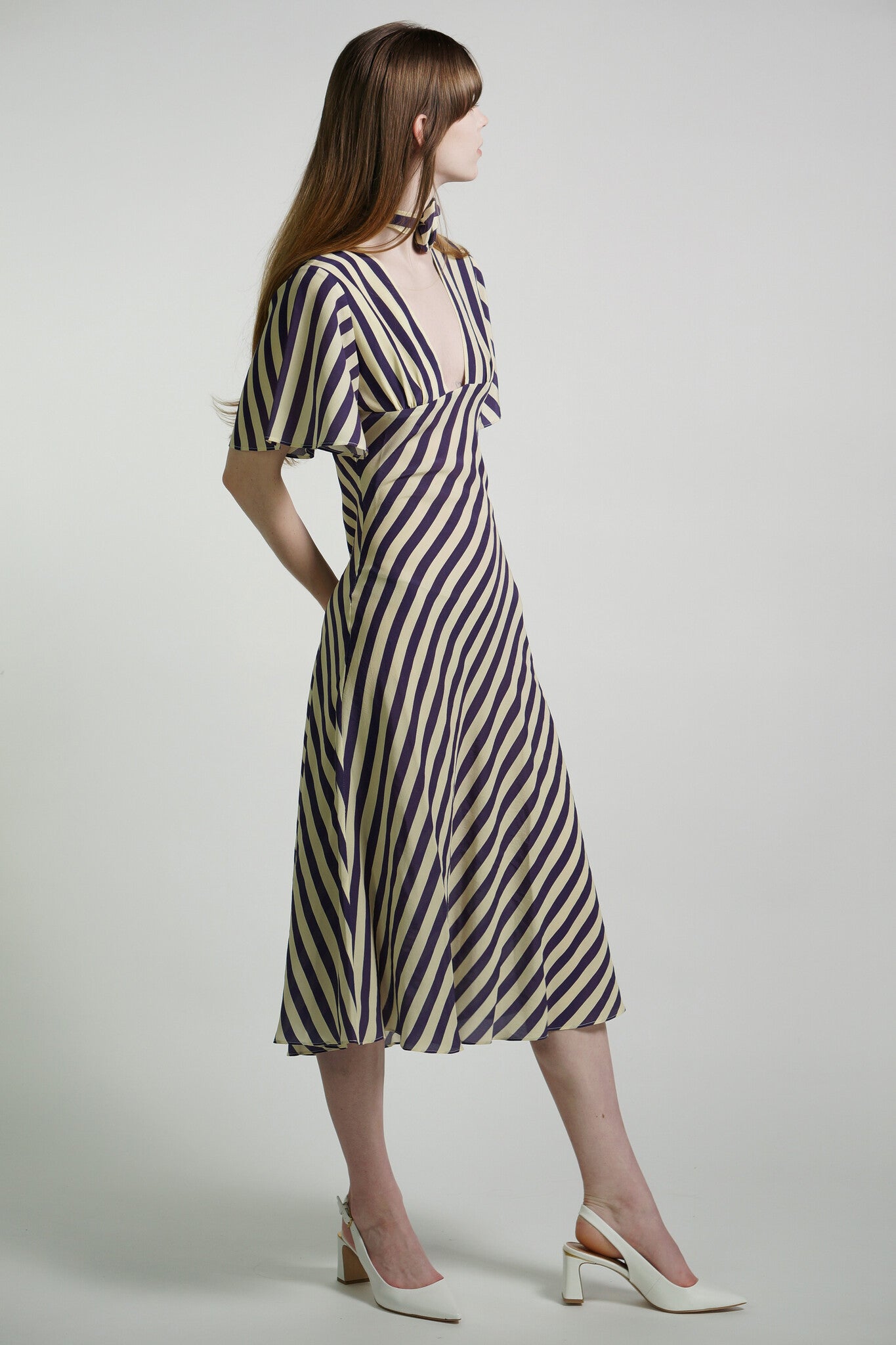 Kristinit Silk Stripe Anais Dress