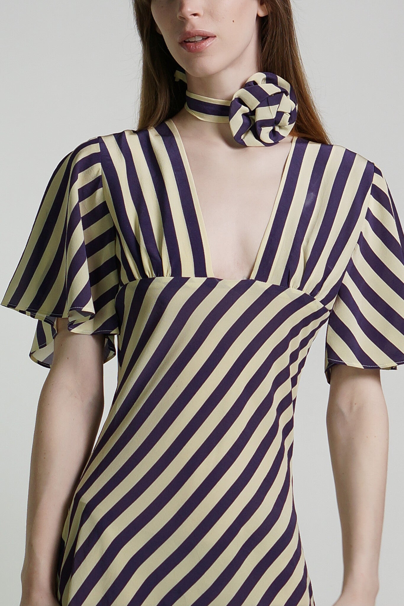 Kristinit Silk Stripe Anais Dress