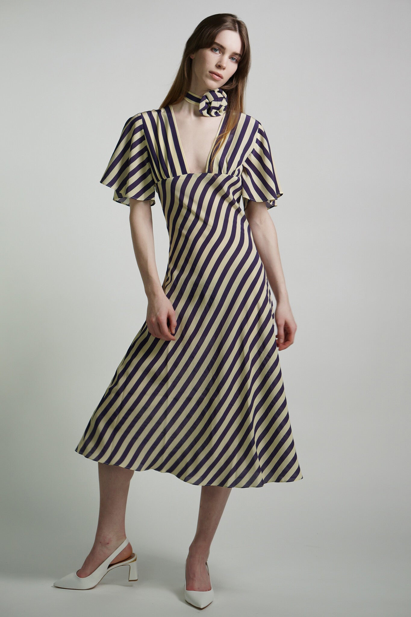Kristinit Silk Stripe Anais Dress