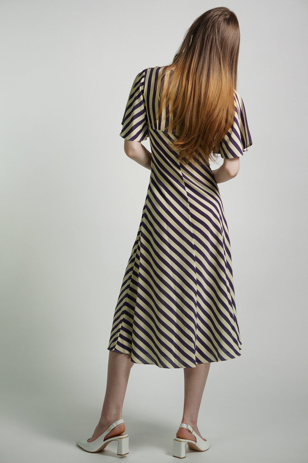 Kristinit Silk Stripe Anais Dress