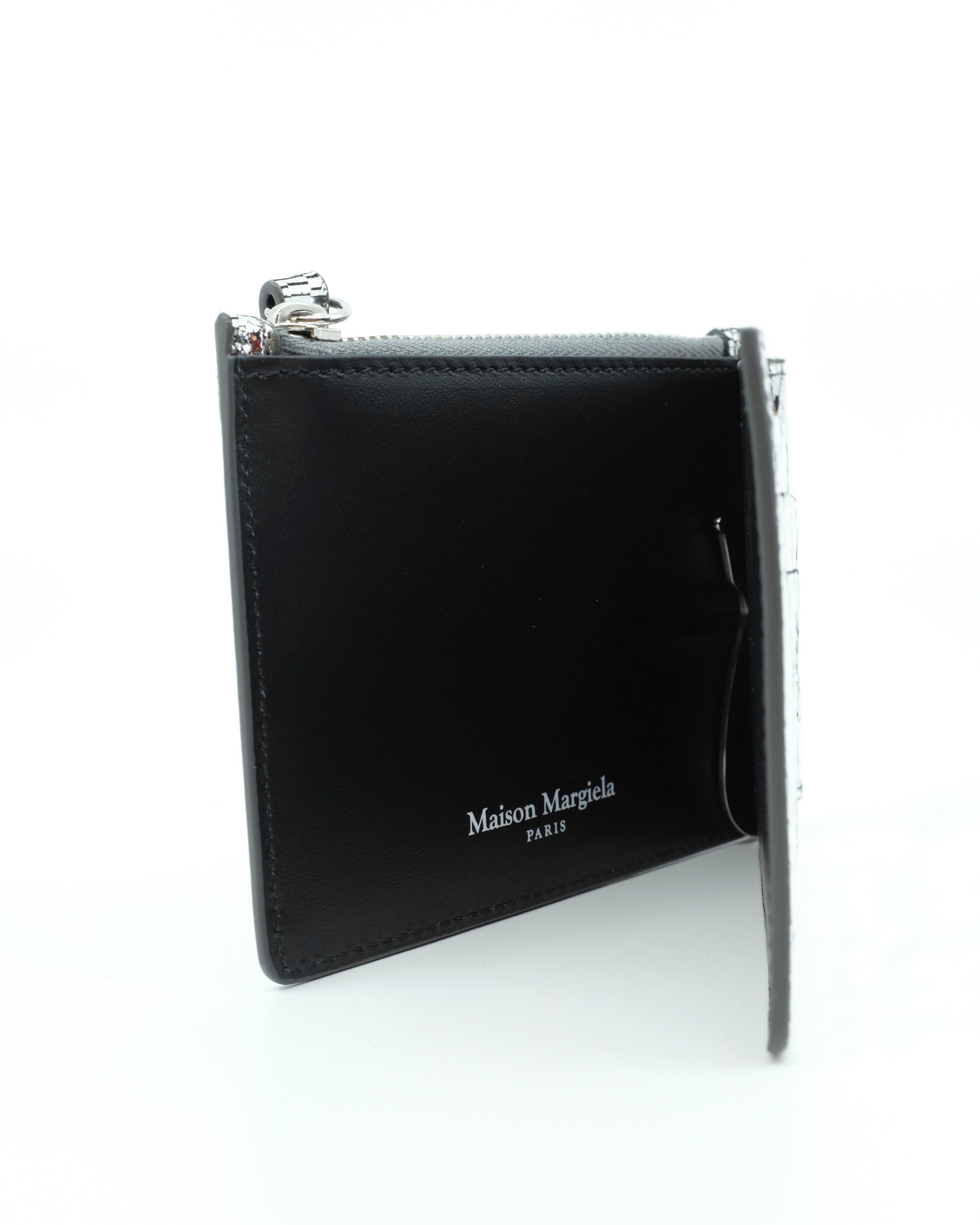 Maison Margiela Silver Broken Mirror Double Fold Zip Wallet