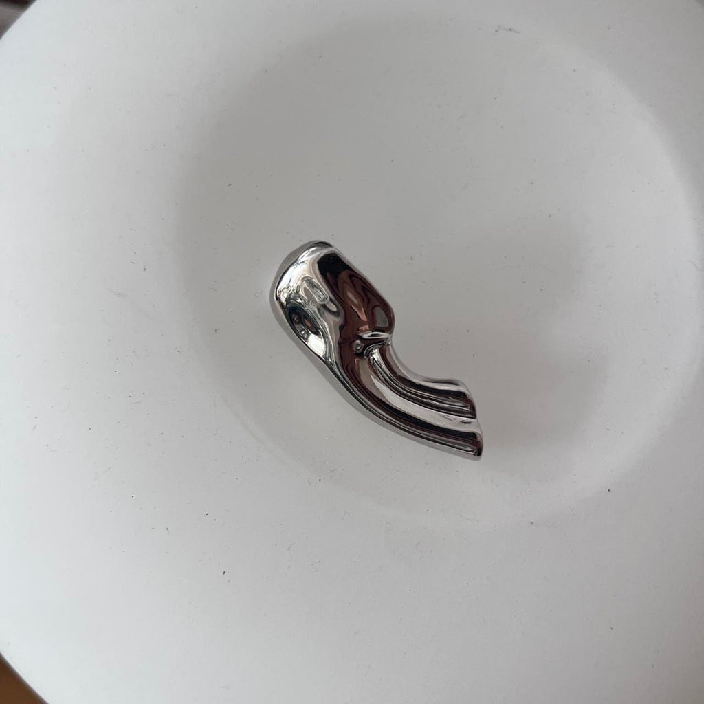 London Atelier Byproduct Silver Ear Lobe Cuff Earring