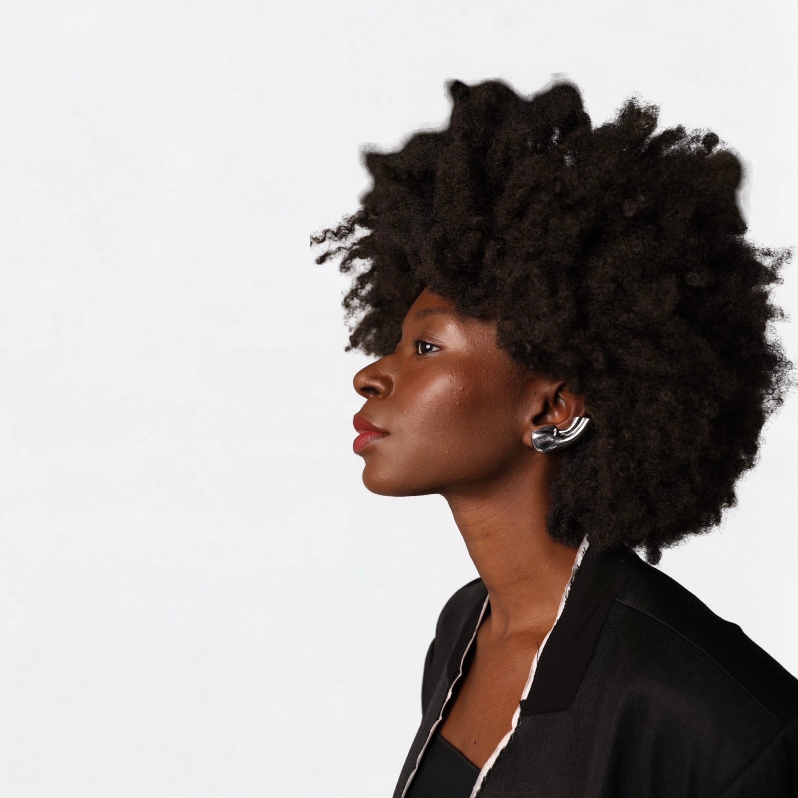 London Atelier Byproduct Silver Ear Lobe Cuff Earring