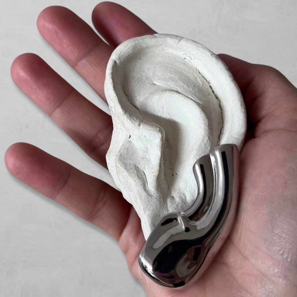 London Atelier Byproduct Silver Ear Lobe Cuff Earring