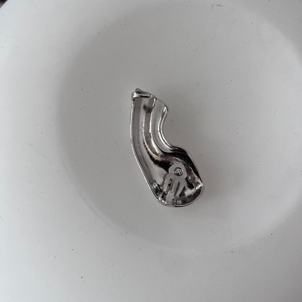 London Atelier Byproduct Silver Ear Lobe Cuff Earring