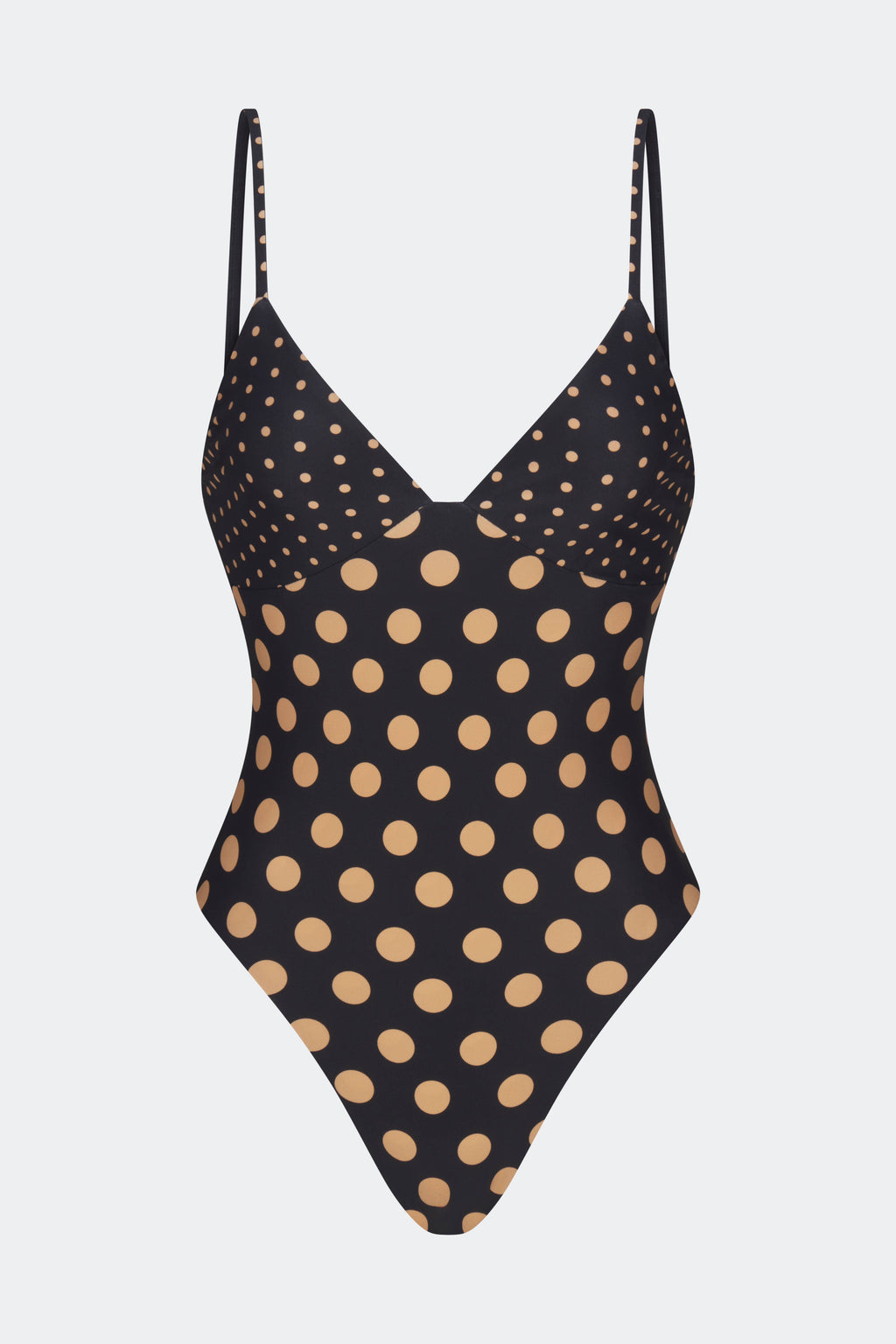 Simon Miller Behati One Piece Swimsuit - Black/Tan Polka Dot