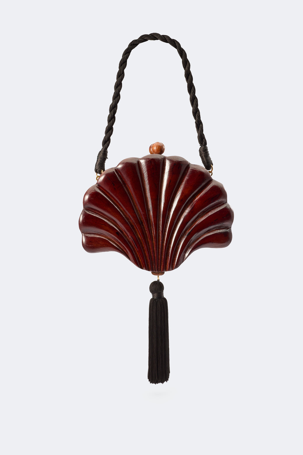 Simon Miller Carved Concha Clutch - Mahogany Brown