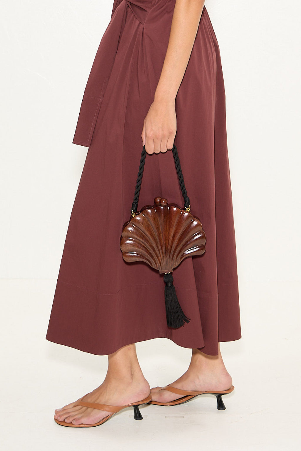 Simon Miller Carved Concha Clutch - Mahogany Brown