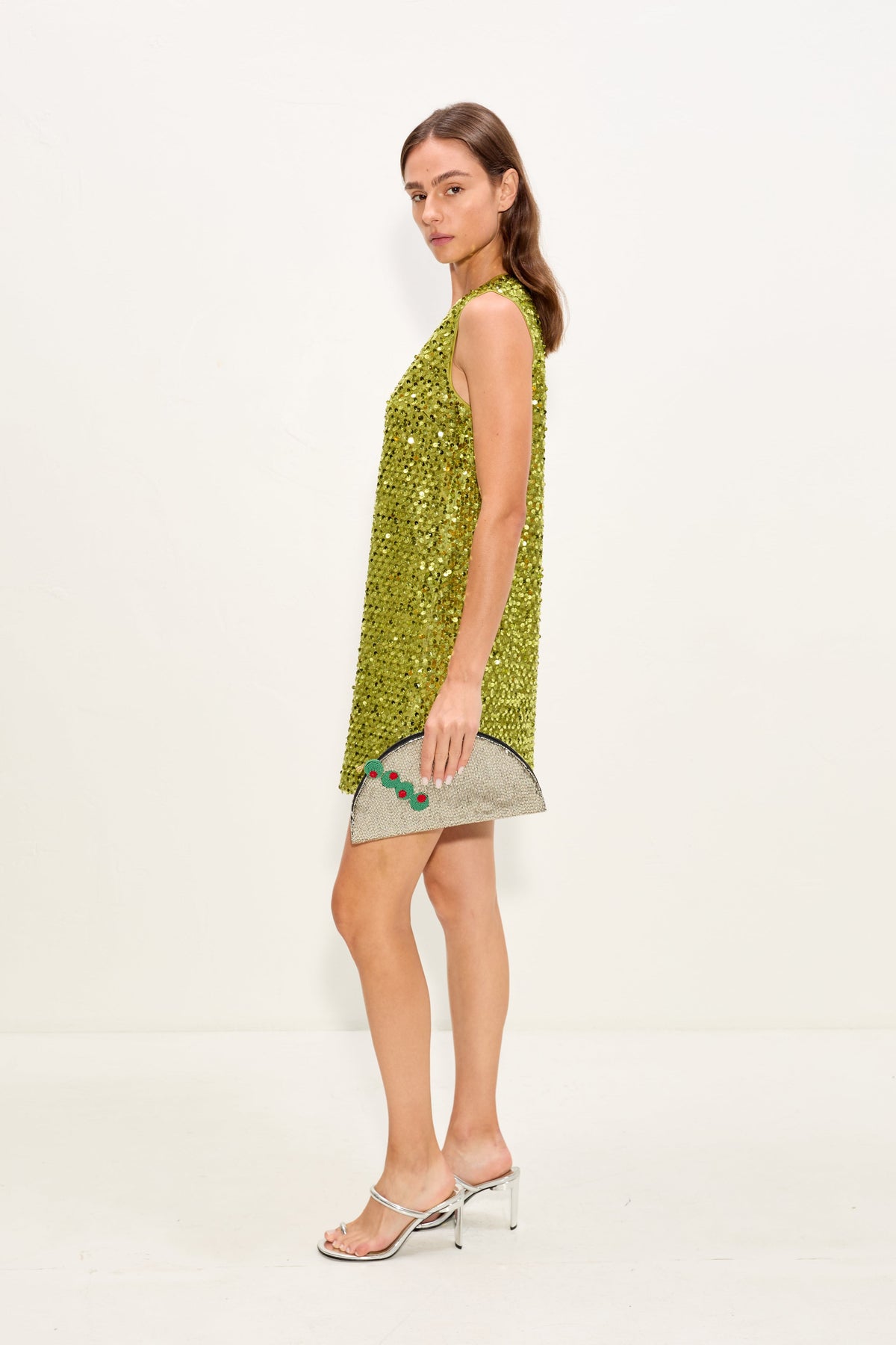Simon Miller Fountain Sequin Dress - Metallic Pear