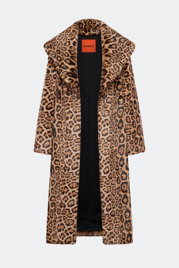 Simon Miller Jones Leopard Wrap Coat - Cheetah Scramble