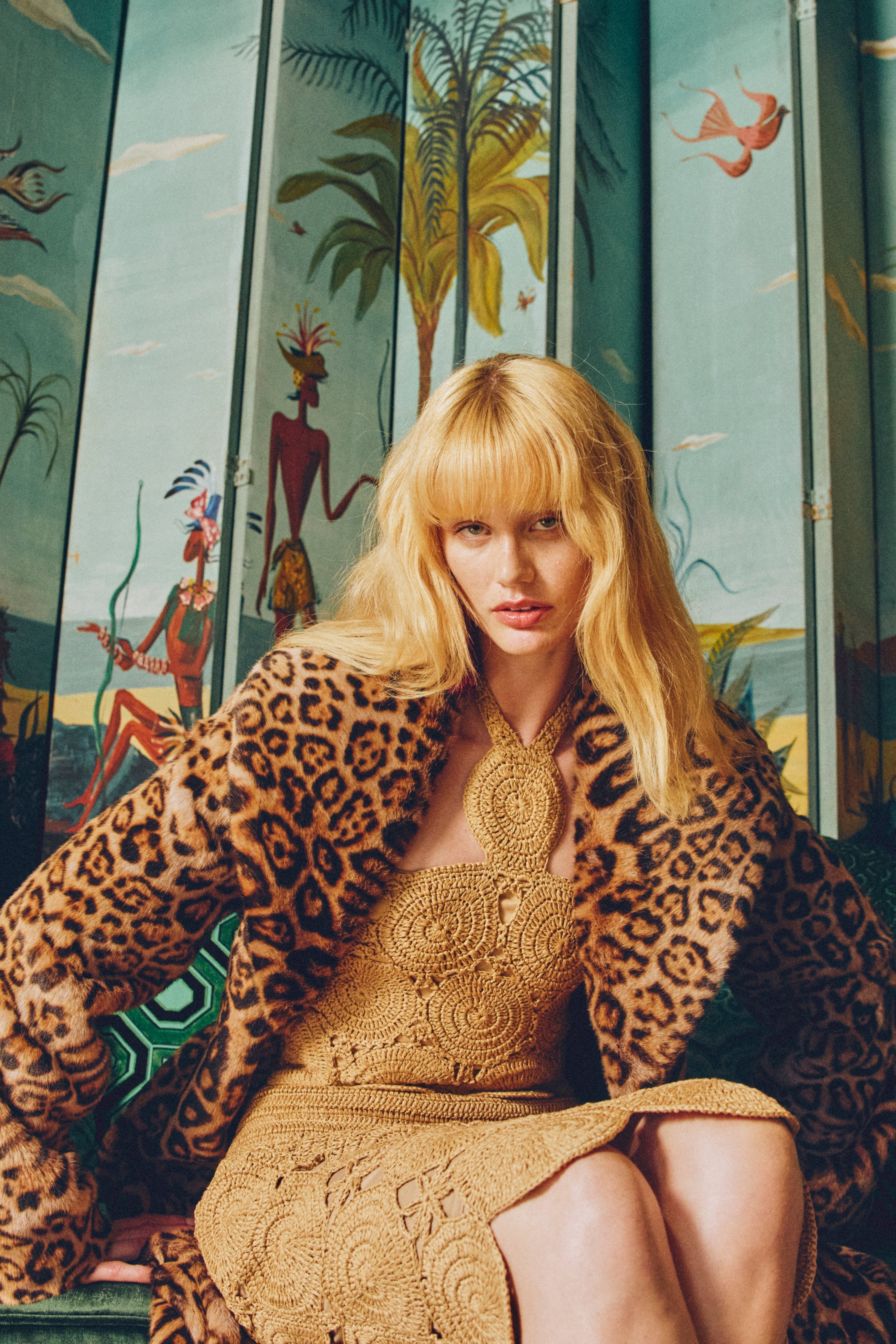 Simon Miller Jones Leopard Wrap Coat - Cheetah Scramble