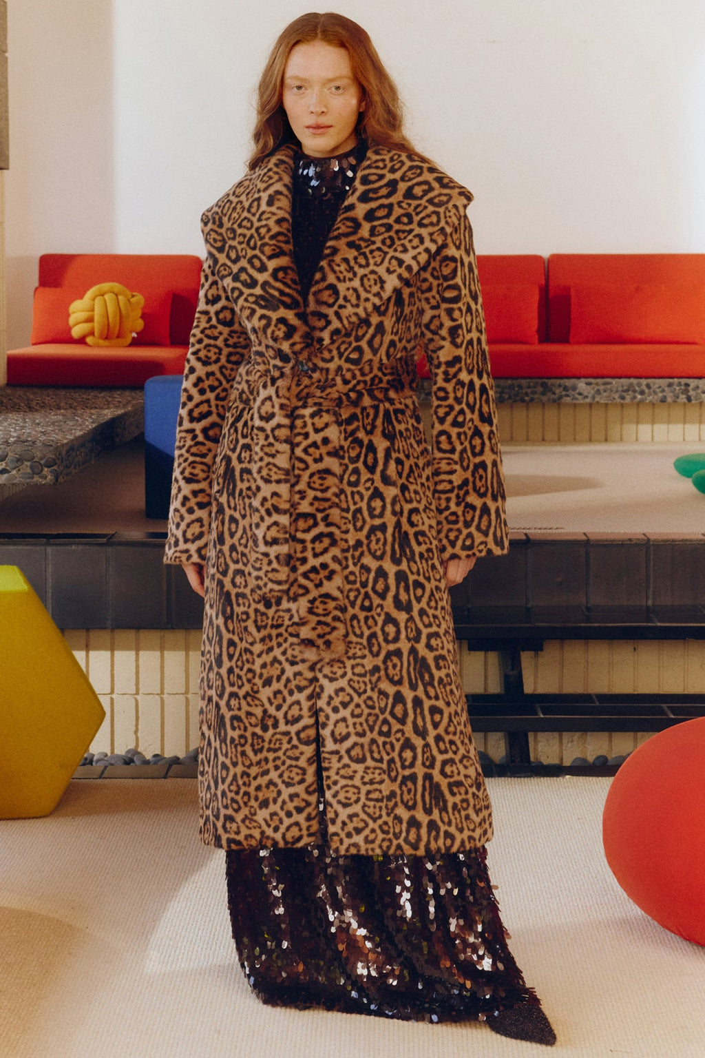 Simon Miller Jones Leopard Wrap Coat - Cheetah Scramble