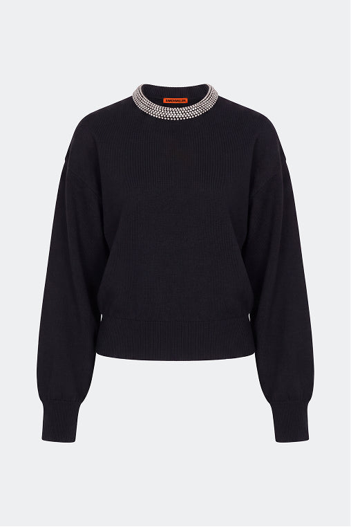 Simon Miller Lillian Embellished Sweater - Black