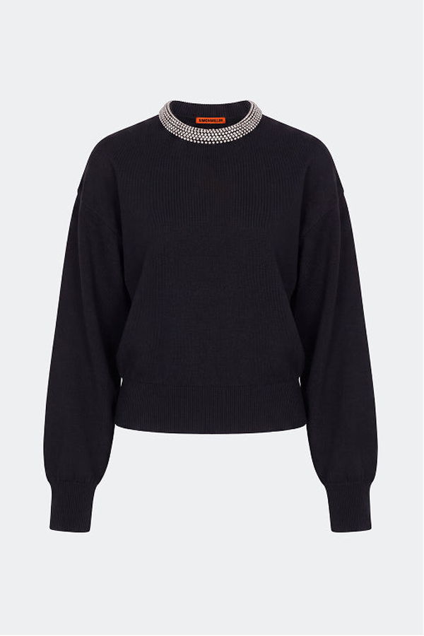 Simon Miller Lillian Embellished Sweater - Black