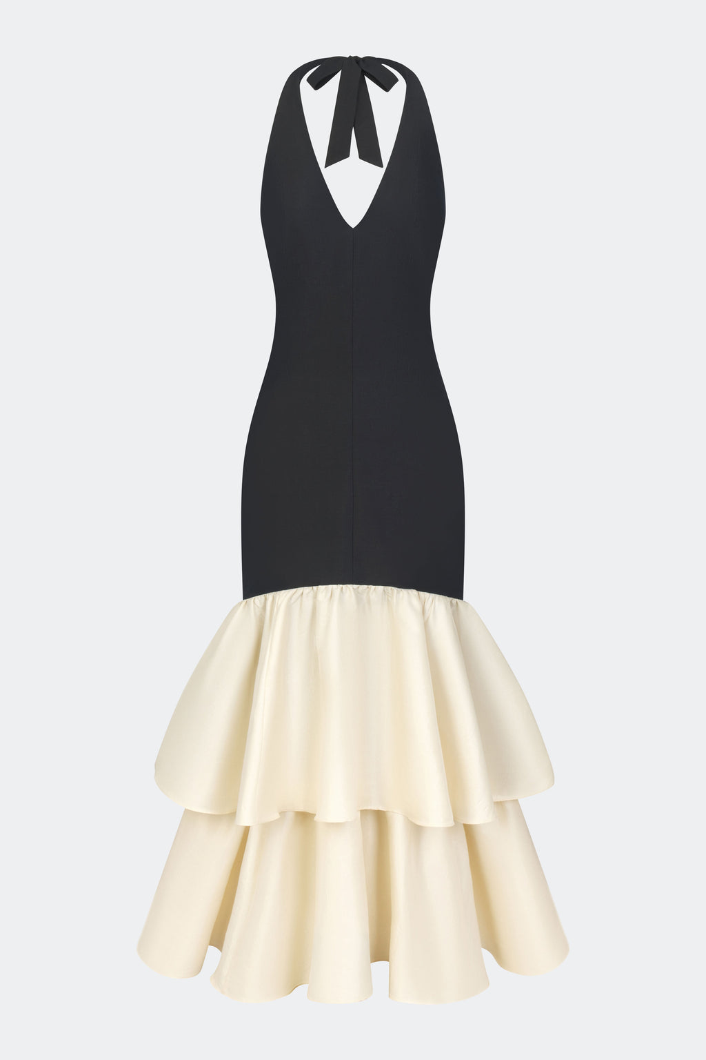 Simon Miller Magnolia Taffeta Halter Dress - Black/Bone