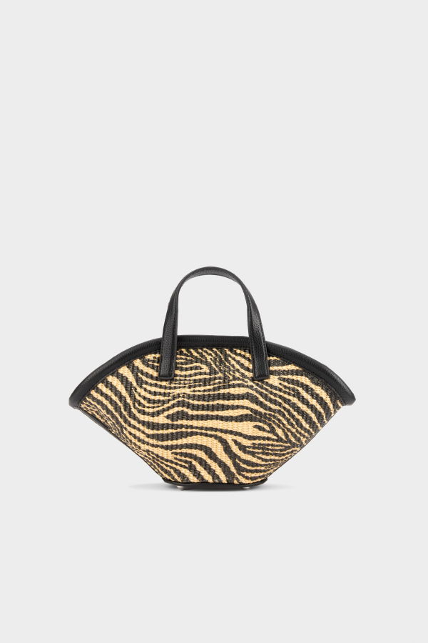 Simon Miller Mini Mercado Tote - Black/Natural Zebra