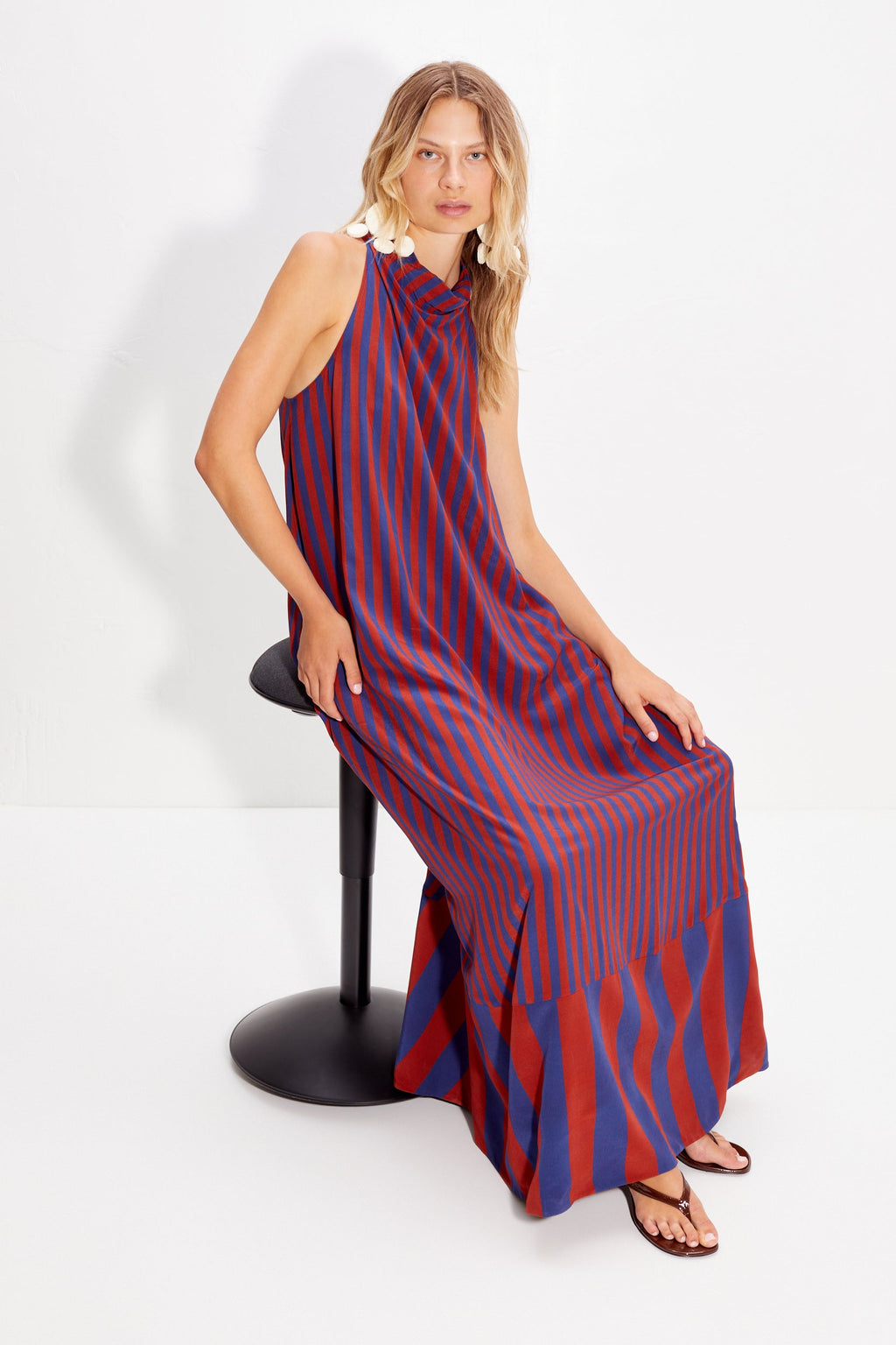 Simon Miller Mona Crepe Dress - Navy/Henna