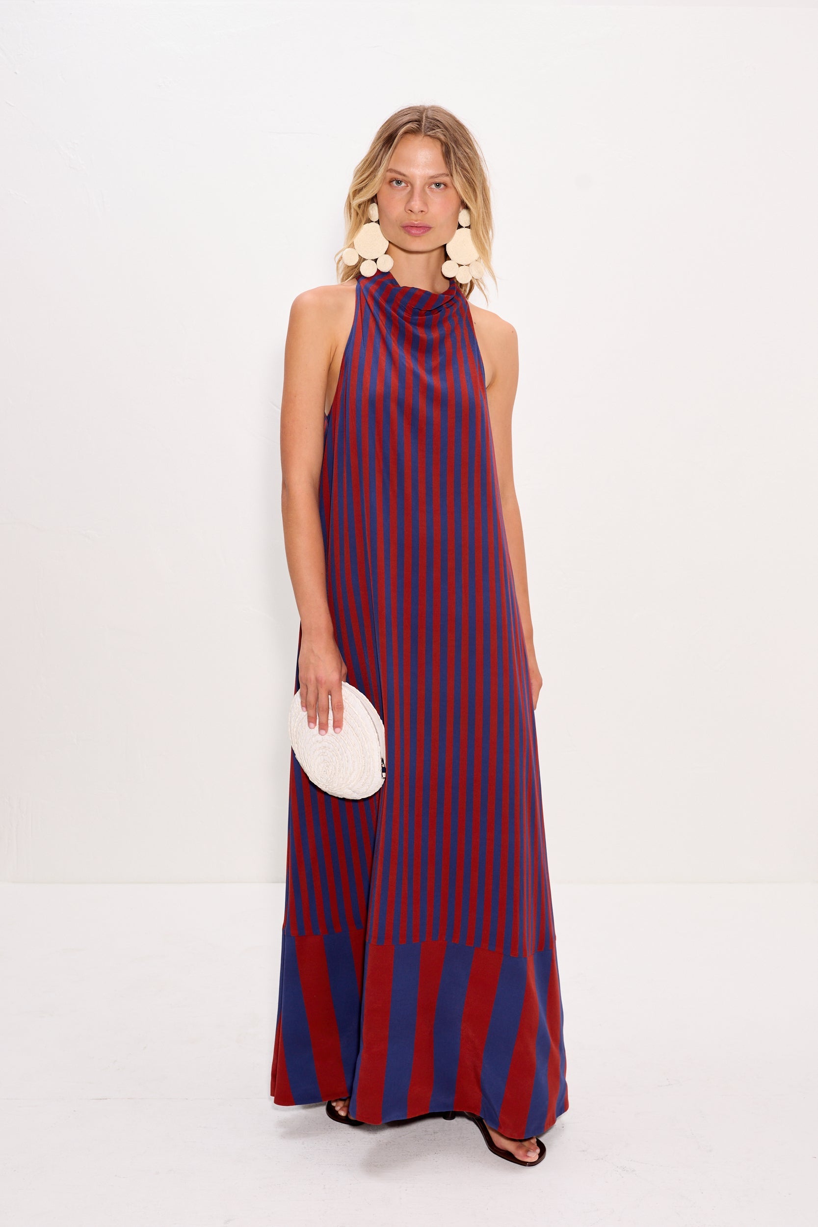 Simon Miller Mona Crepe Dress - Navy/Henna