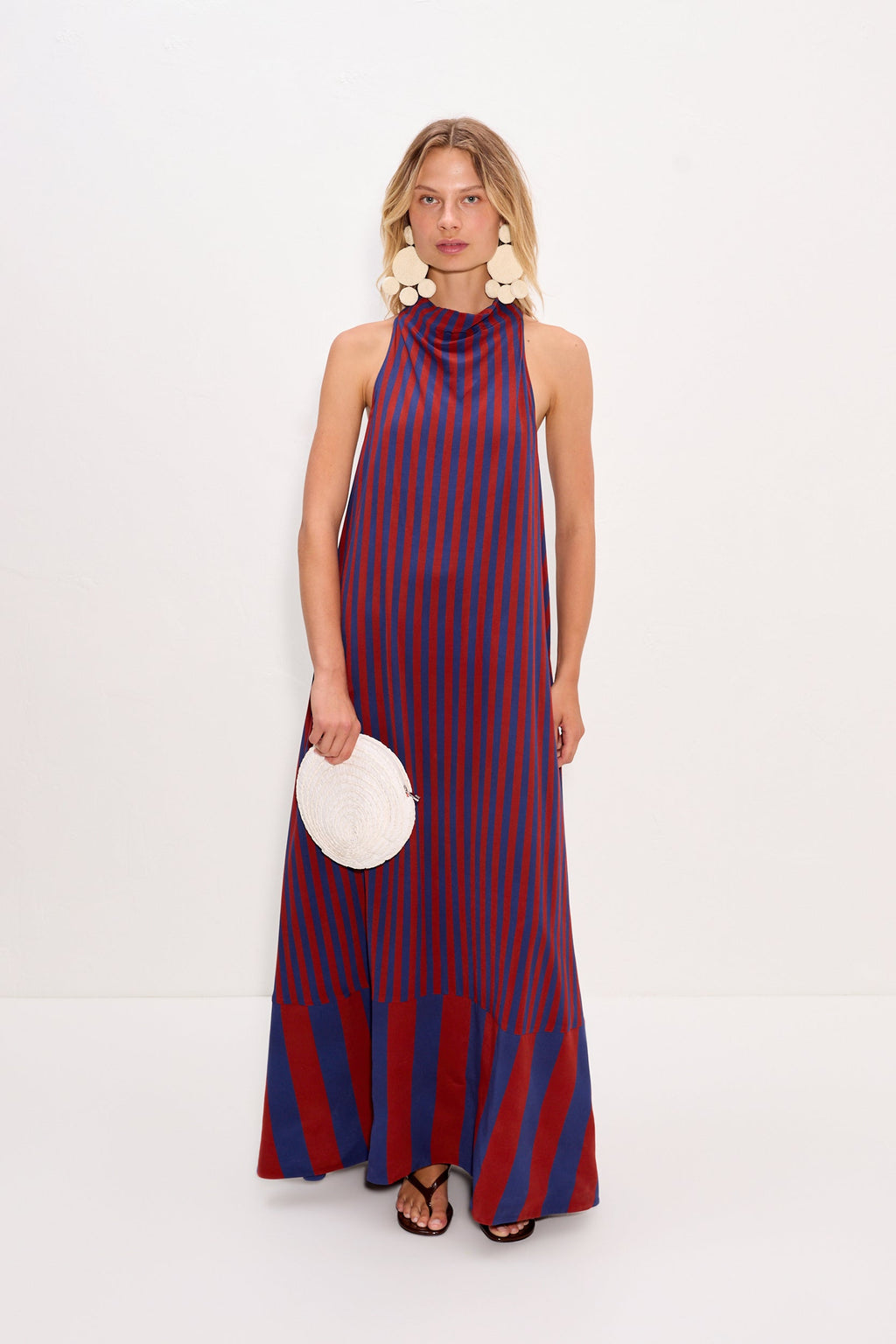 Simon Miller Mona Crepe Dress - Navy/Henna