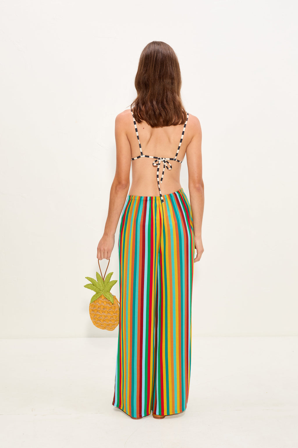 Simon Miller Nella Crepe Wide Leg Pant - Vibrant Multi Stripe