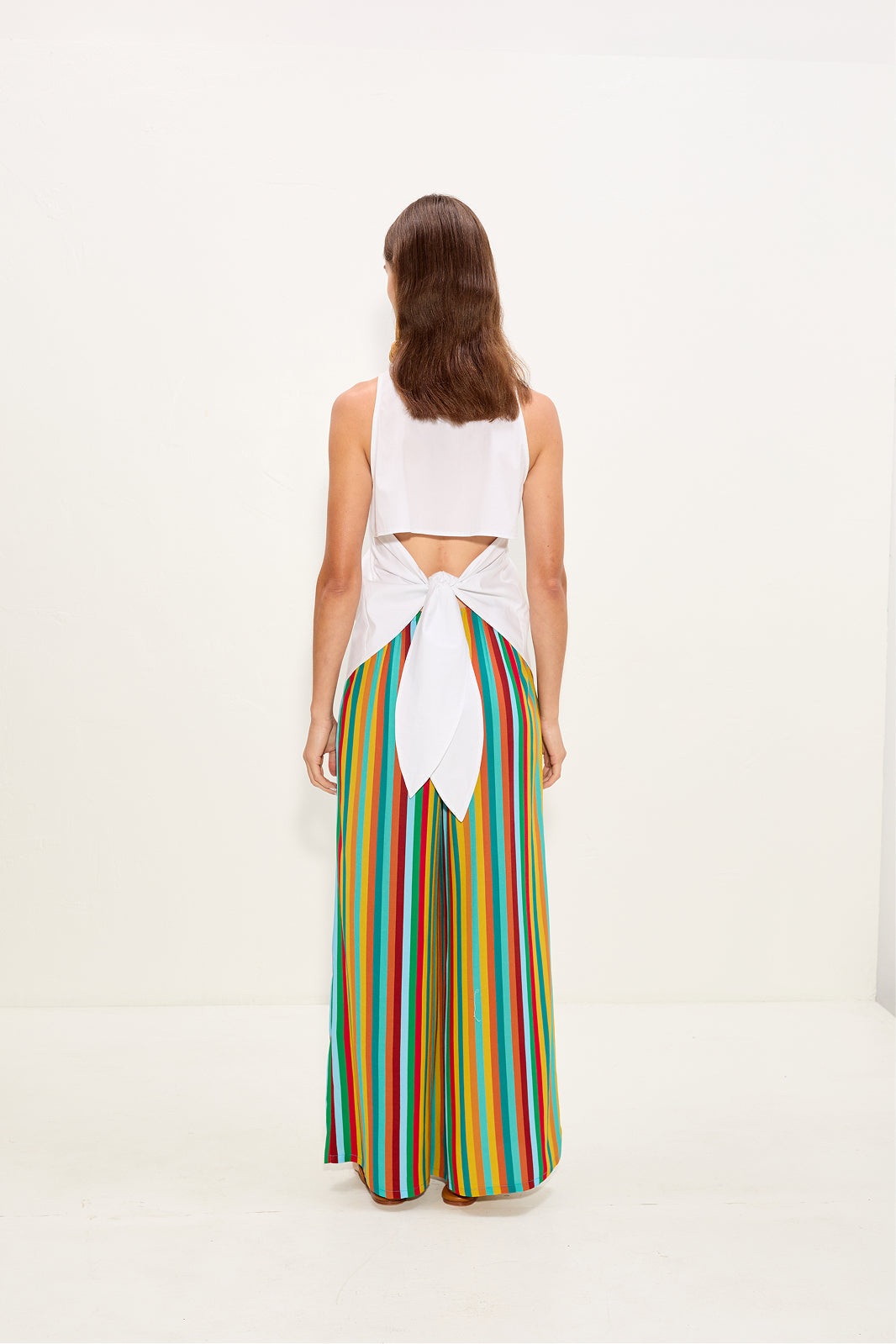 Simon Miller Nella Crepe Wide Leg Pant - Vibrant Multi Stripe
