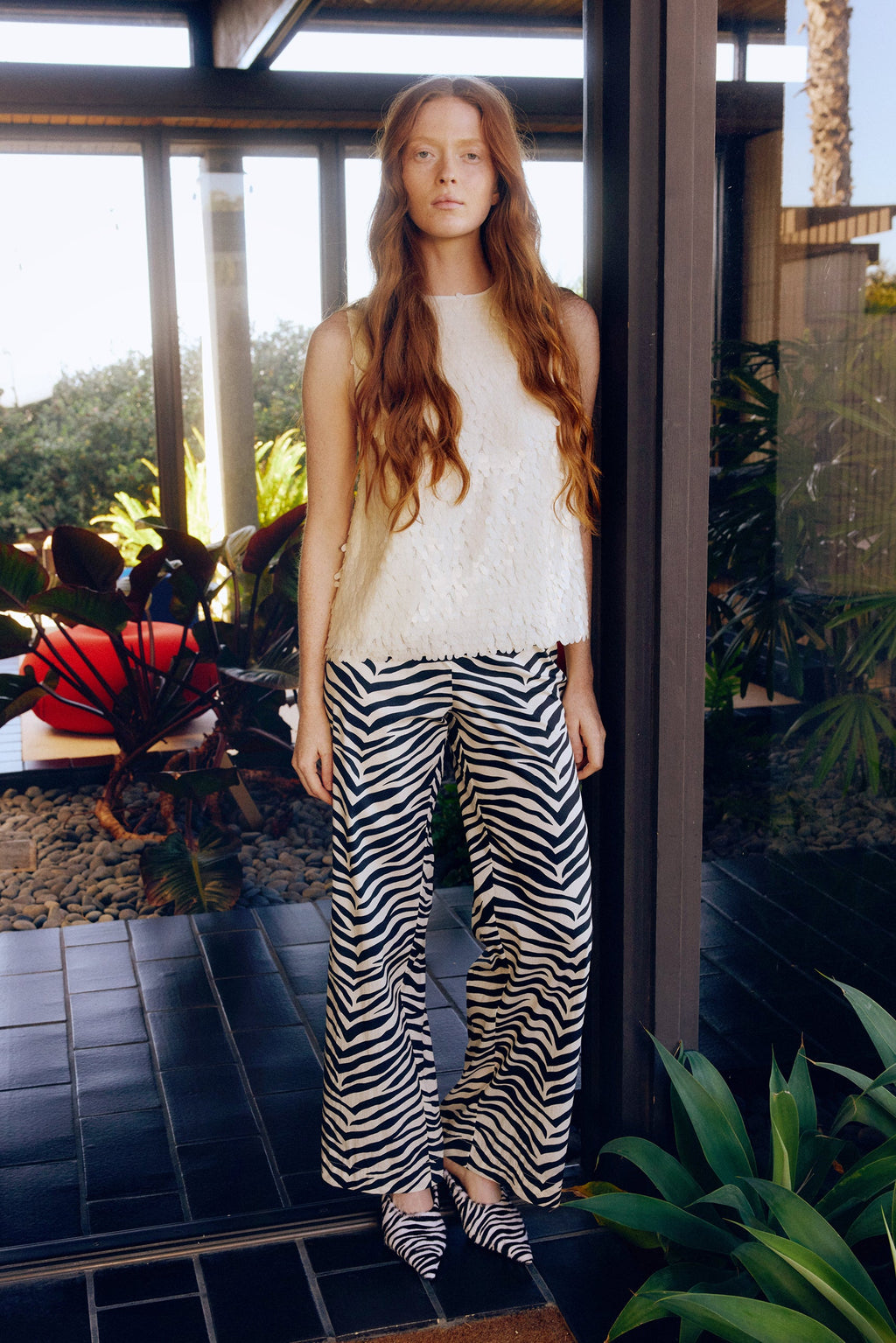 Simon Miller Pia Poplin Pant - Zebra Print