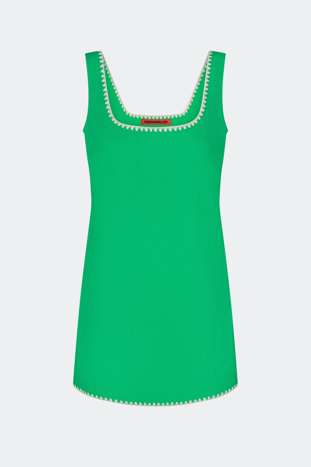 Simon Miller Sahara Embroidered Linen Dress - Grass Green