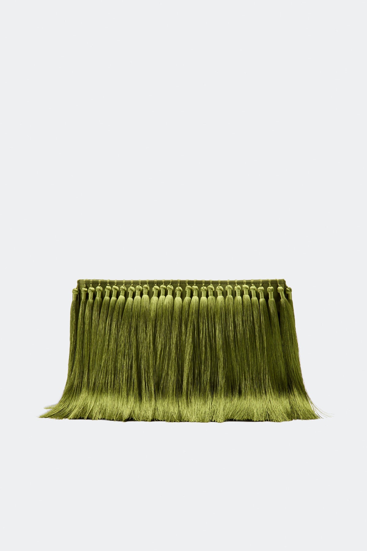 Simon Miller Tassel Boxy Clutch - Moss Green
