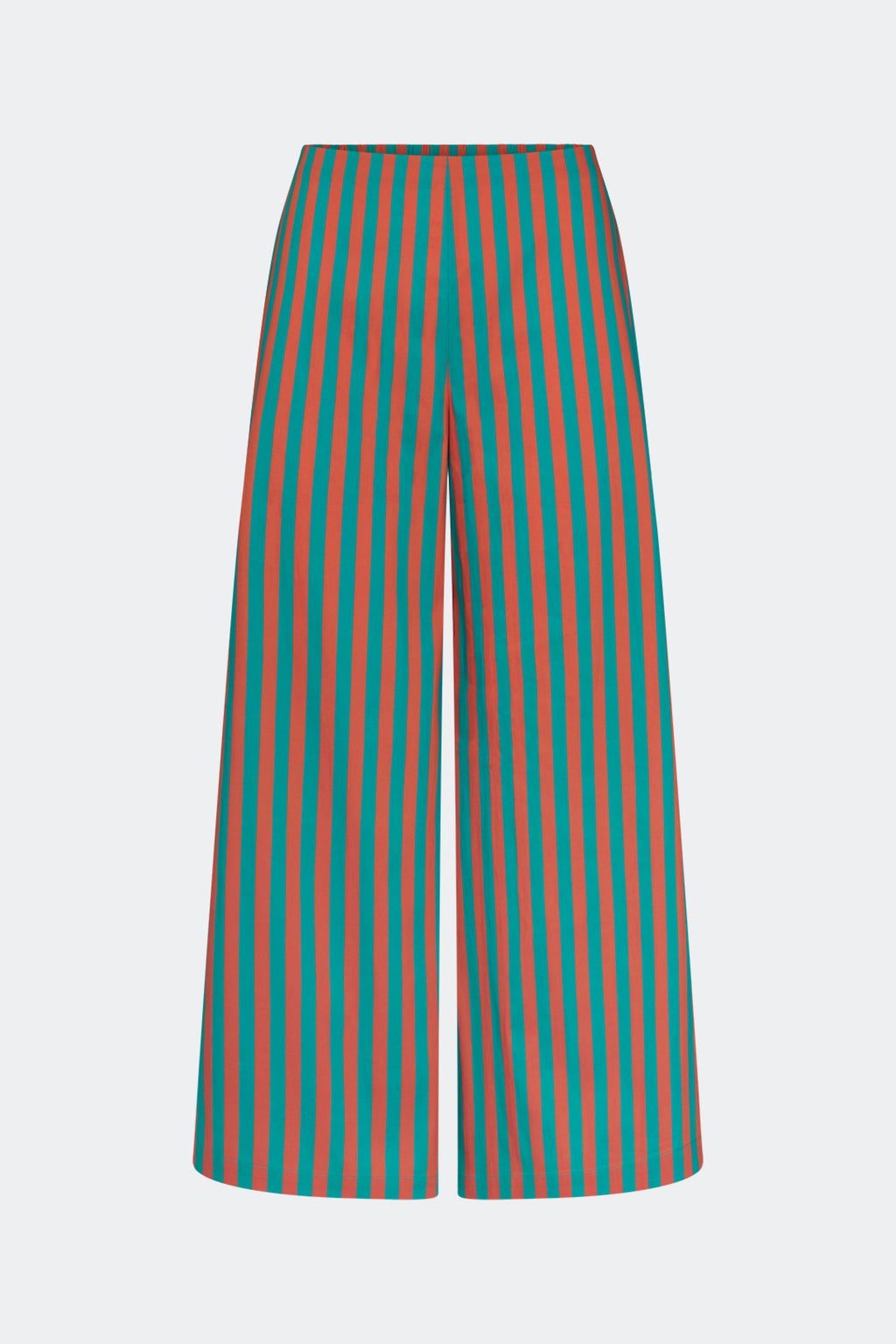 Simon Miller Toni Poplin Pant - Teal/Brick Stripe