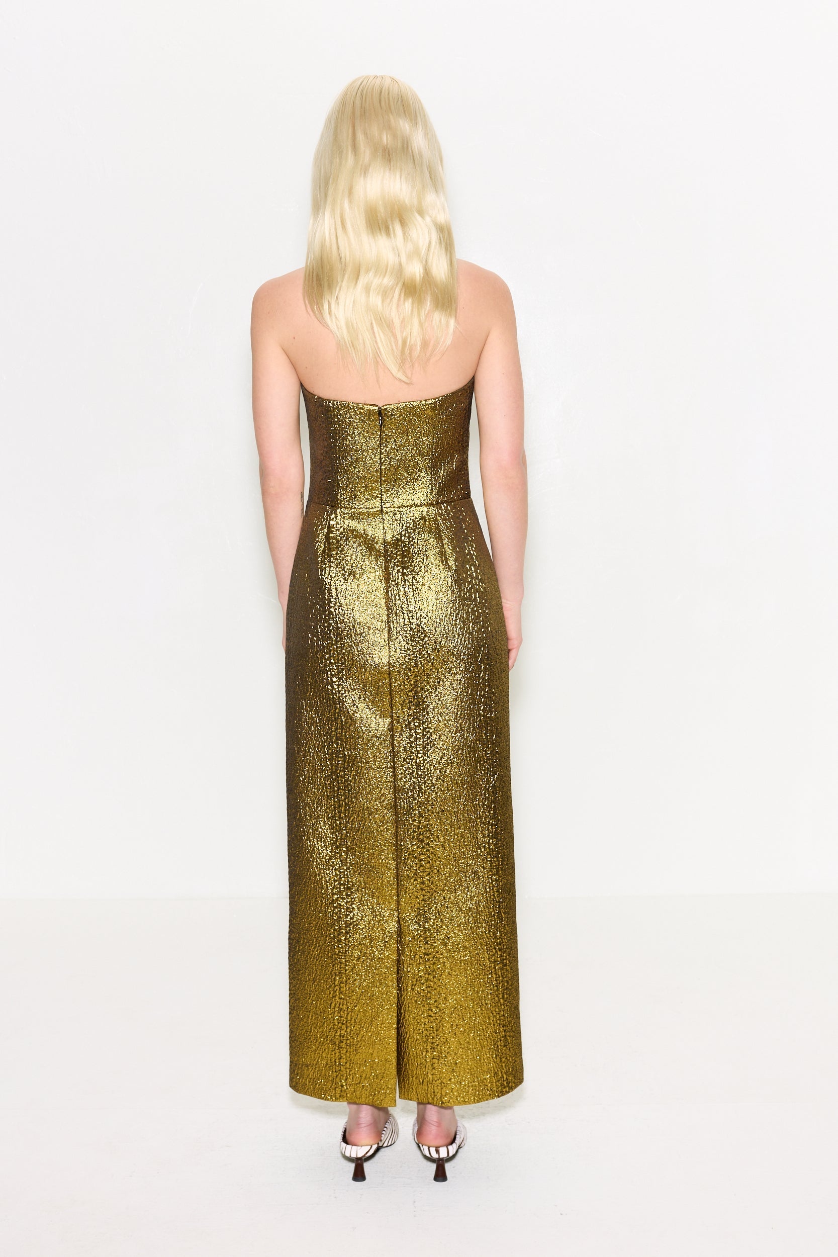 Simon Miller Verdelle Metallic Midi Dress - Star Gold