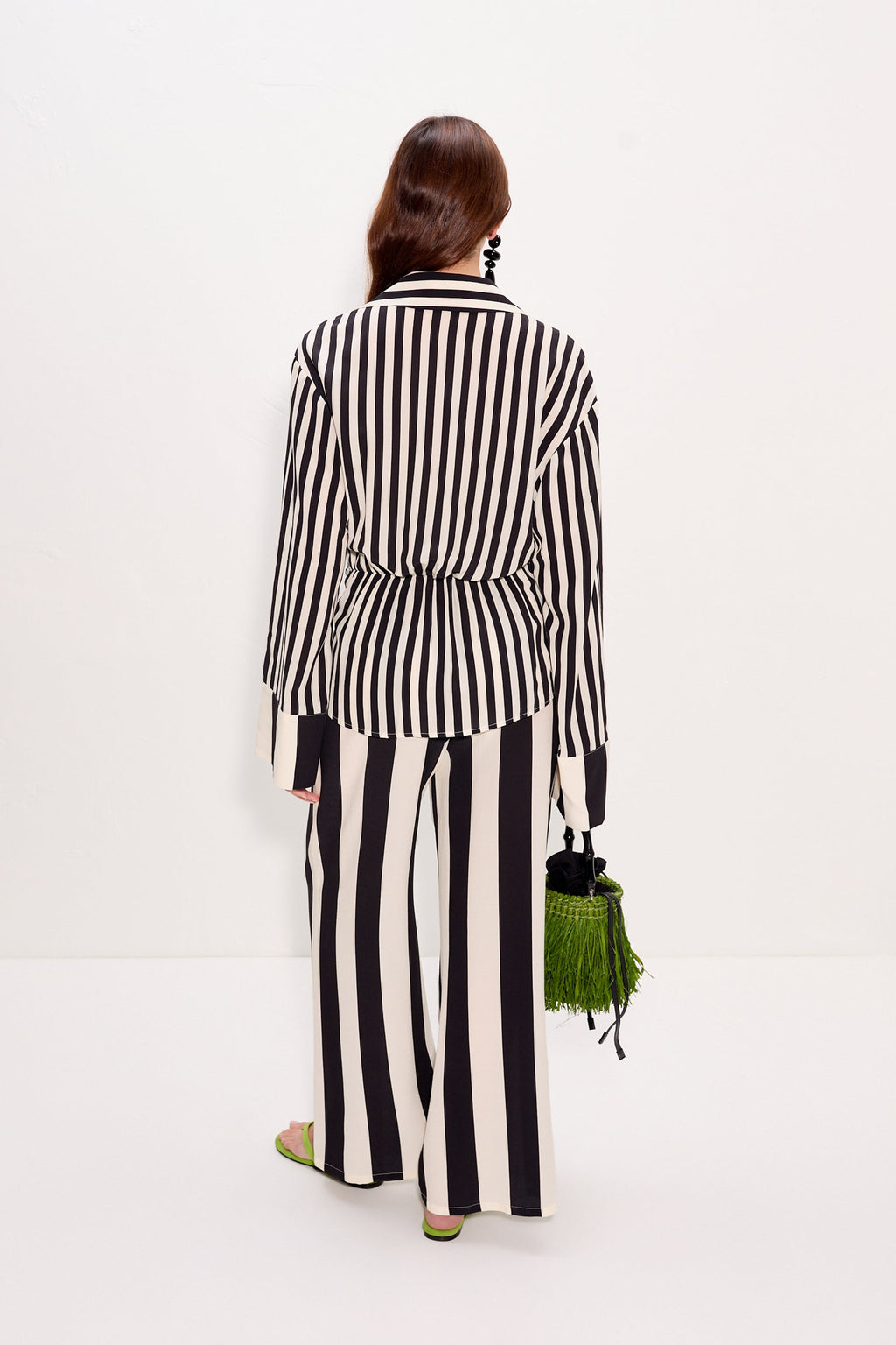 Simon Miller Vietta Crepe Top - Black/White Stripe
