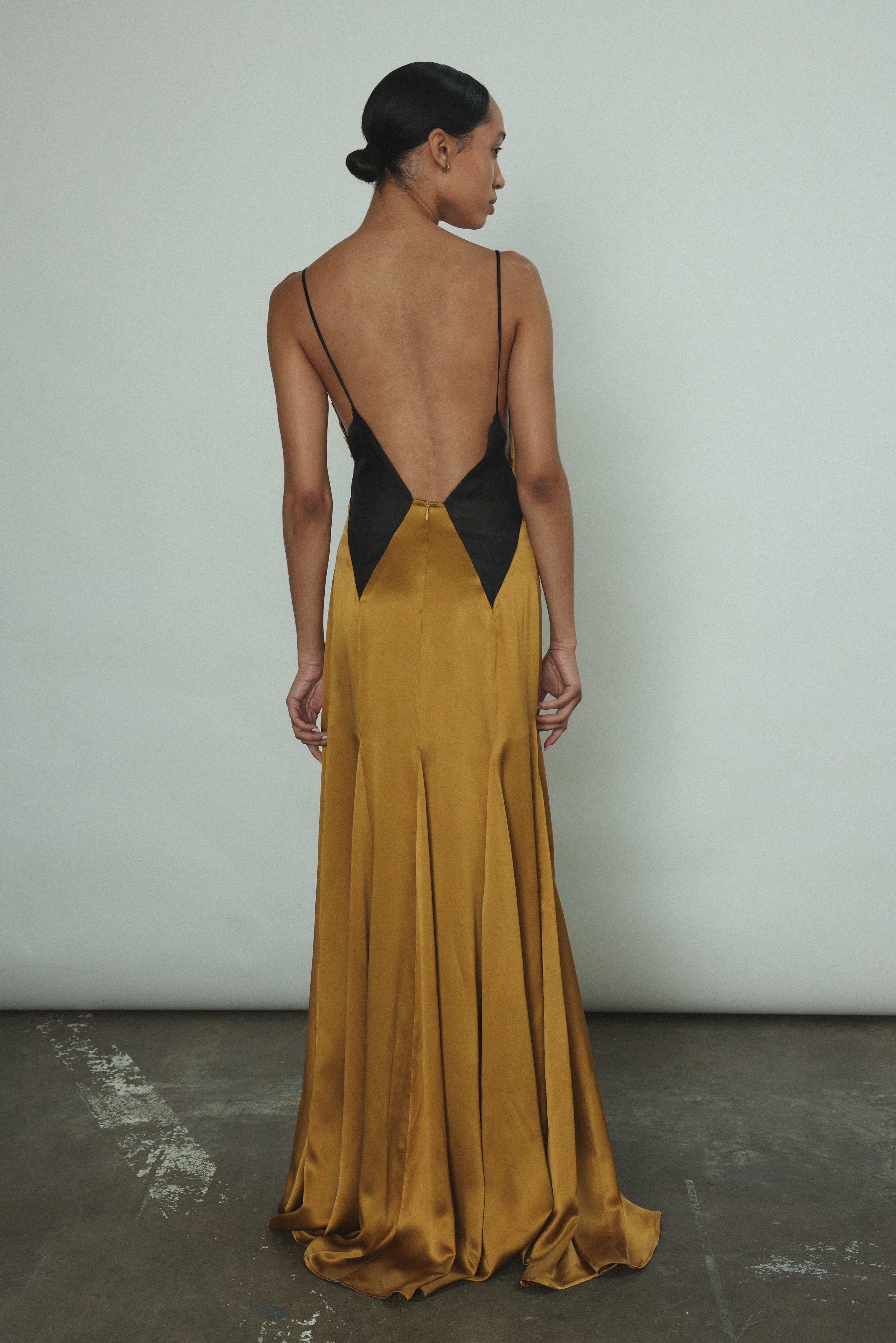 Kamperett Simone Slip Dress - Brass