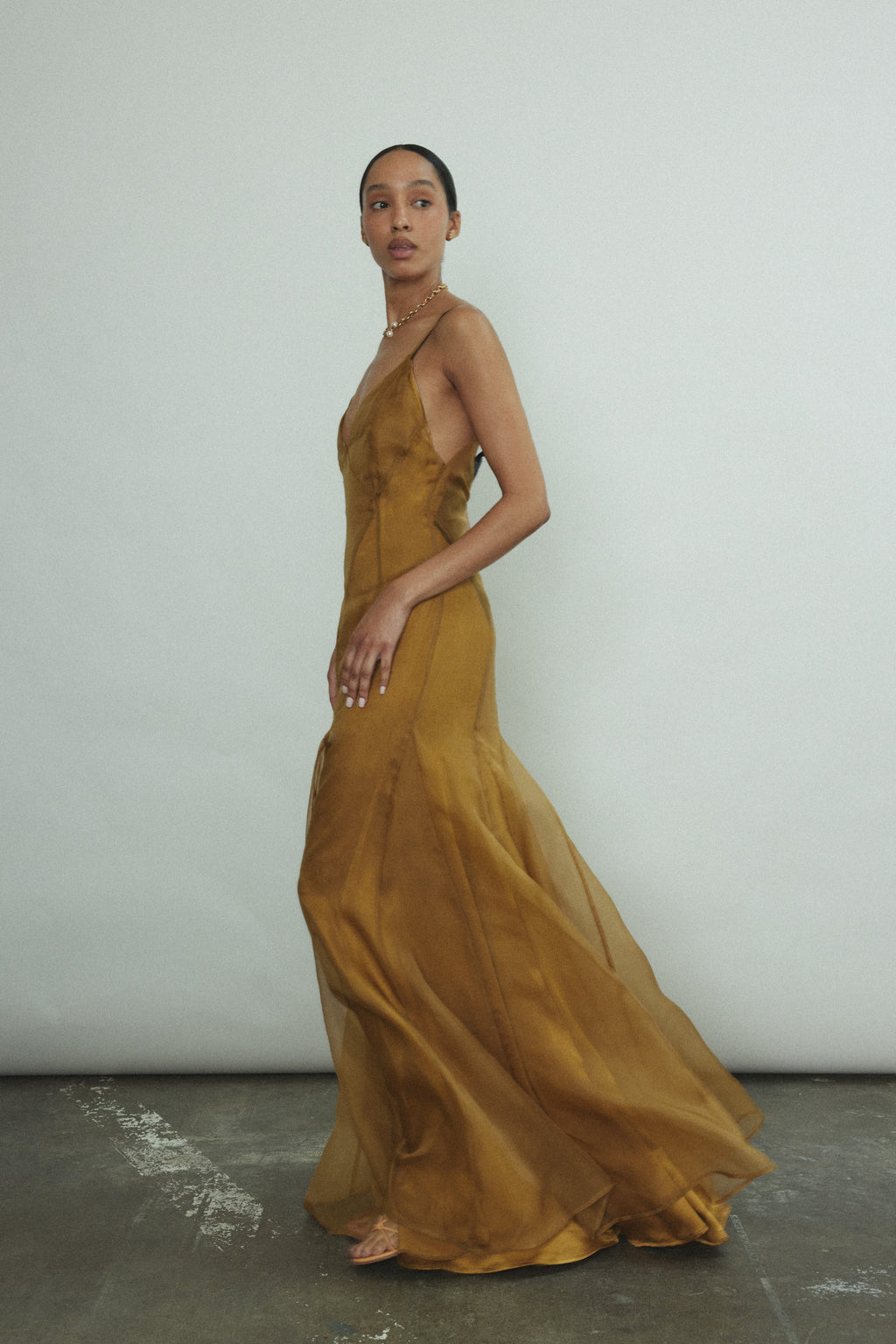 Kamperett Simone Slip Dress - Brass