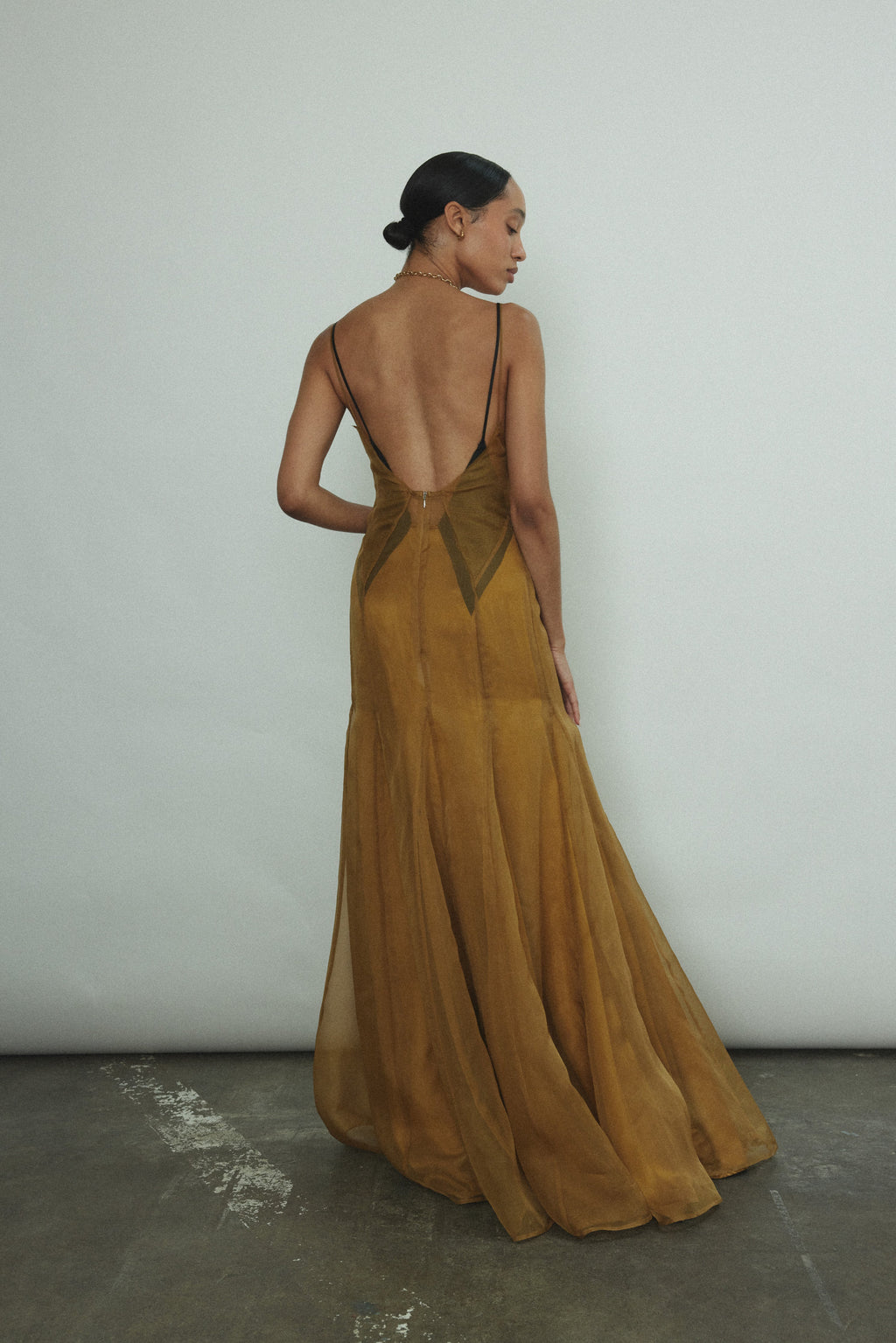 Kamperett Simone Slip Dress - Brass