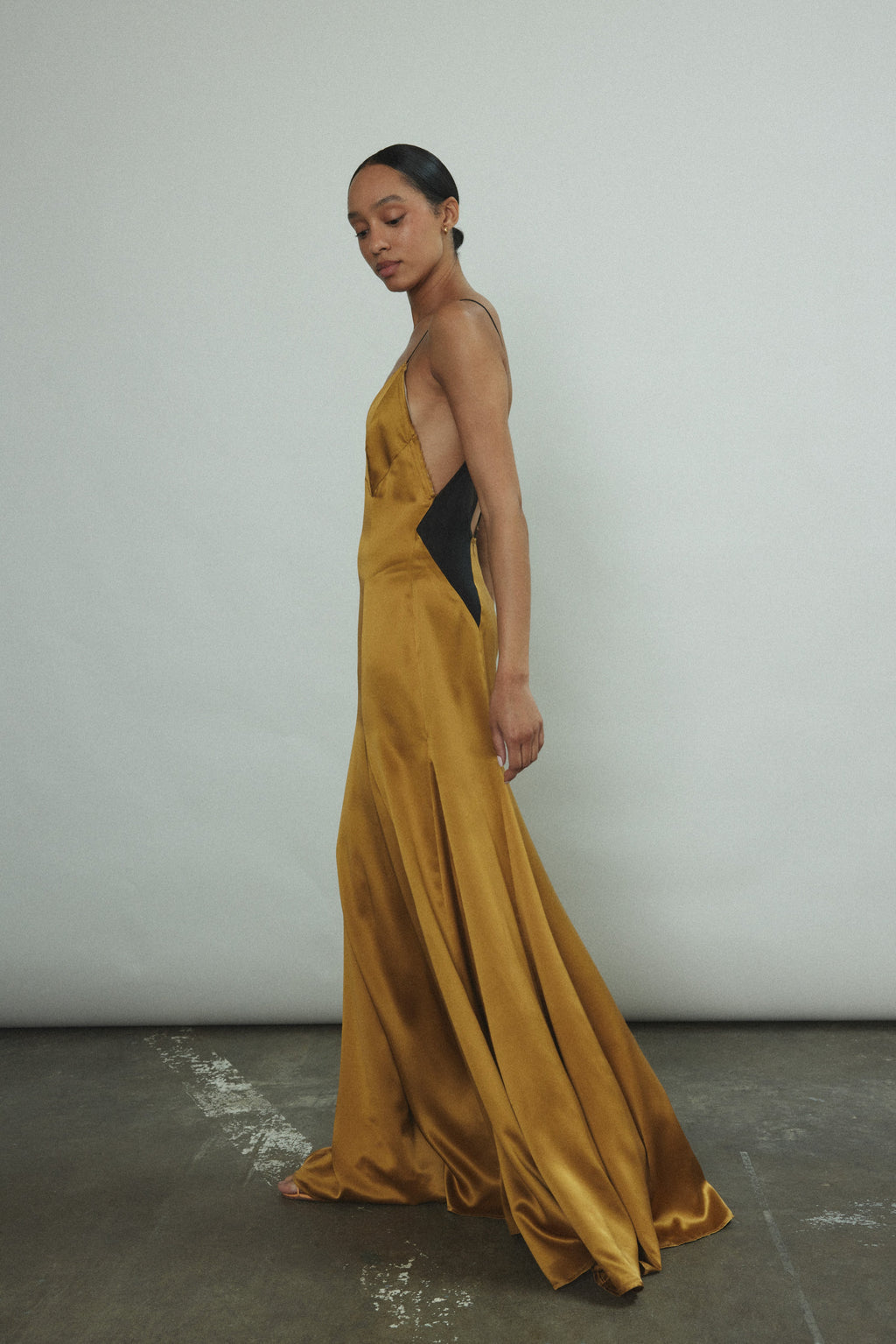 Kamperett Simone Slip Dress - Brass