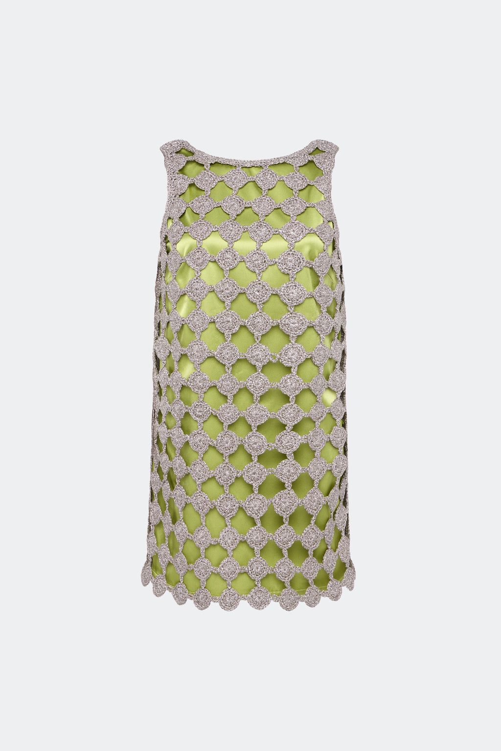 Simon Miller Sina Crochet Mini Dress - Moss/Satellite Silver