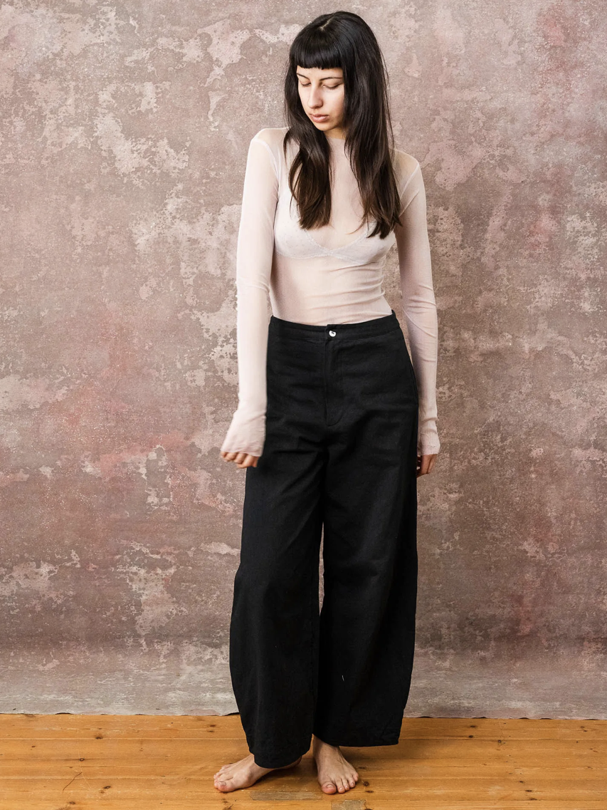 Sula Clothing LTD. Slash Neck Silk Tulle Tee