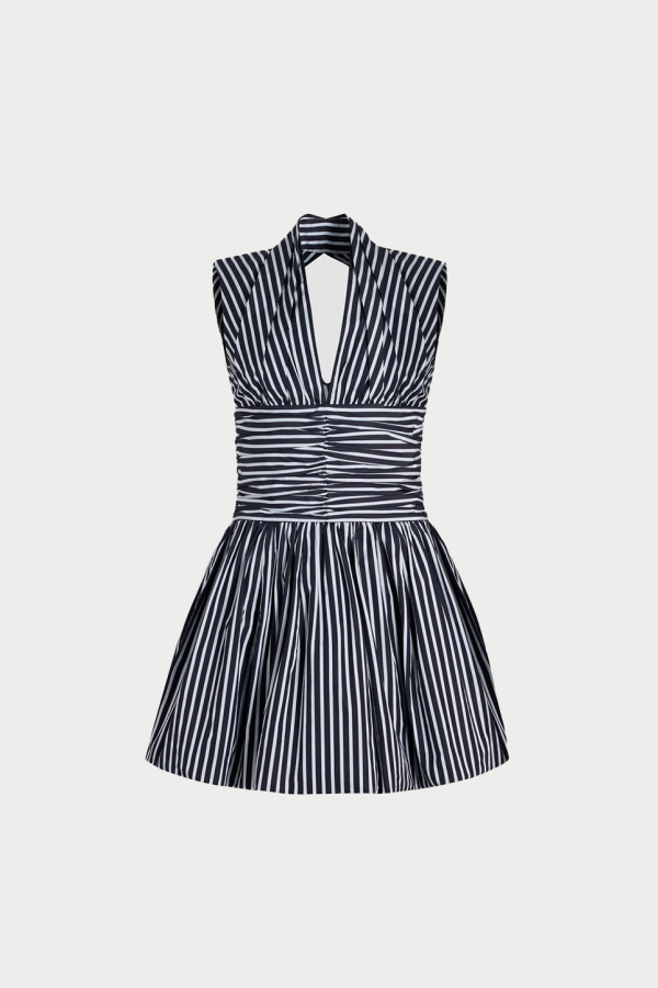 Patou Sleeveless Bloomer Mini Dress - Navy