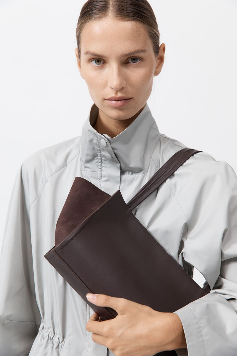 St. Agni Slim Wonton Tote - Coffee